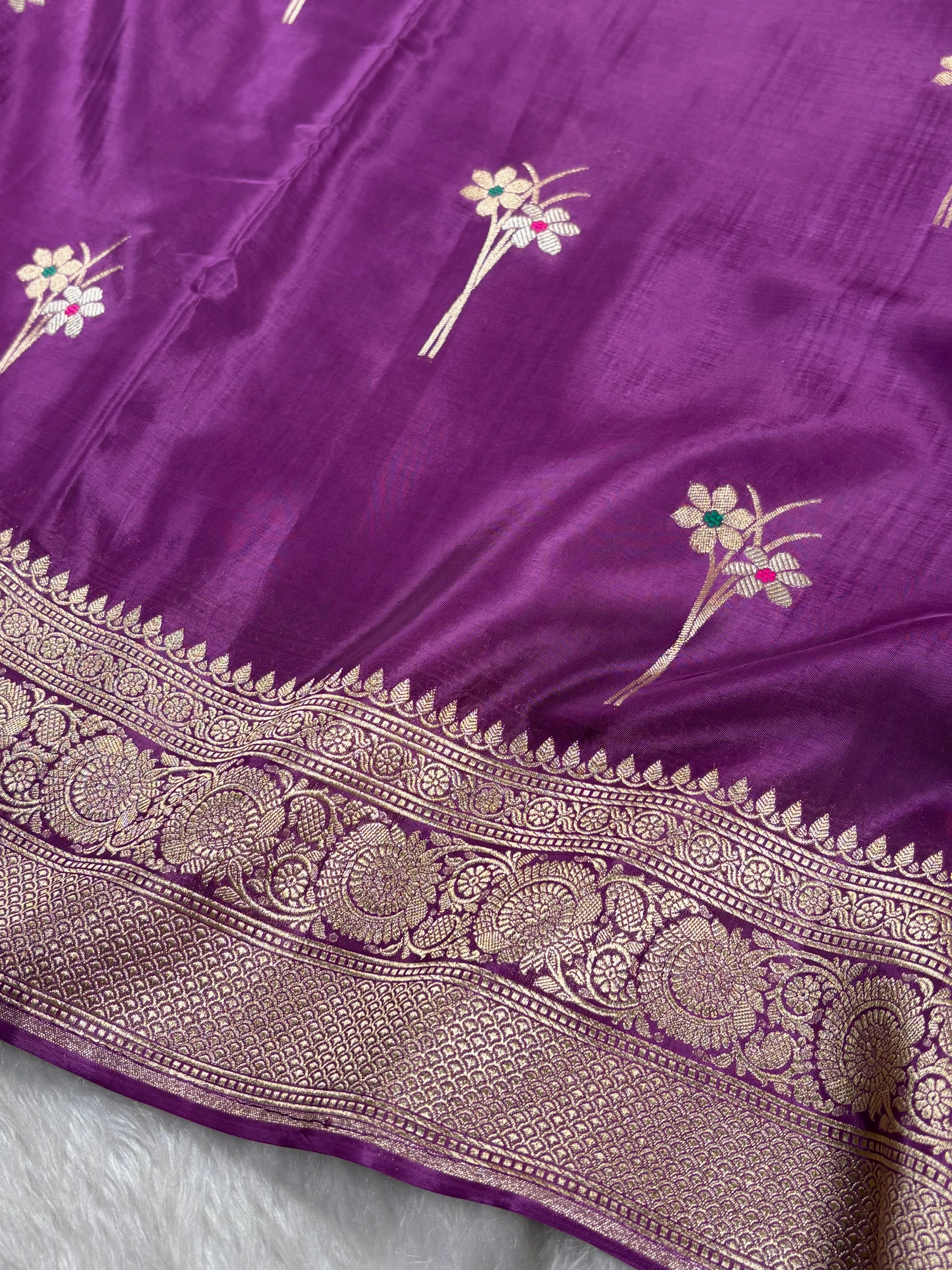 HO Crap Silk Mina Banarasi Saree