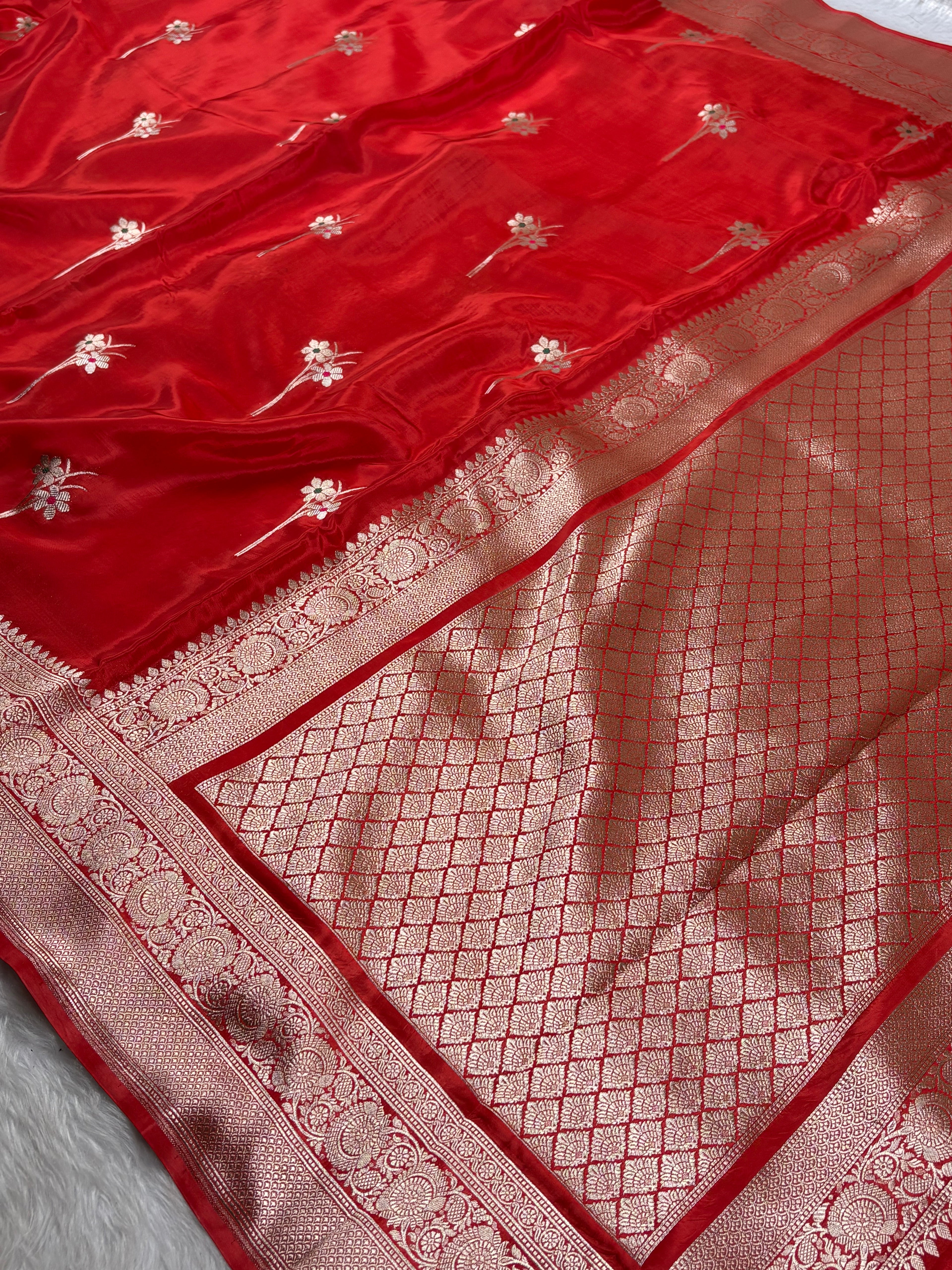 HO Crap Silk Mina Banarasi Saree