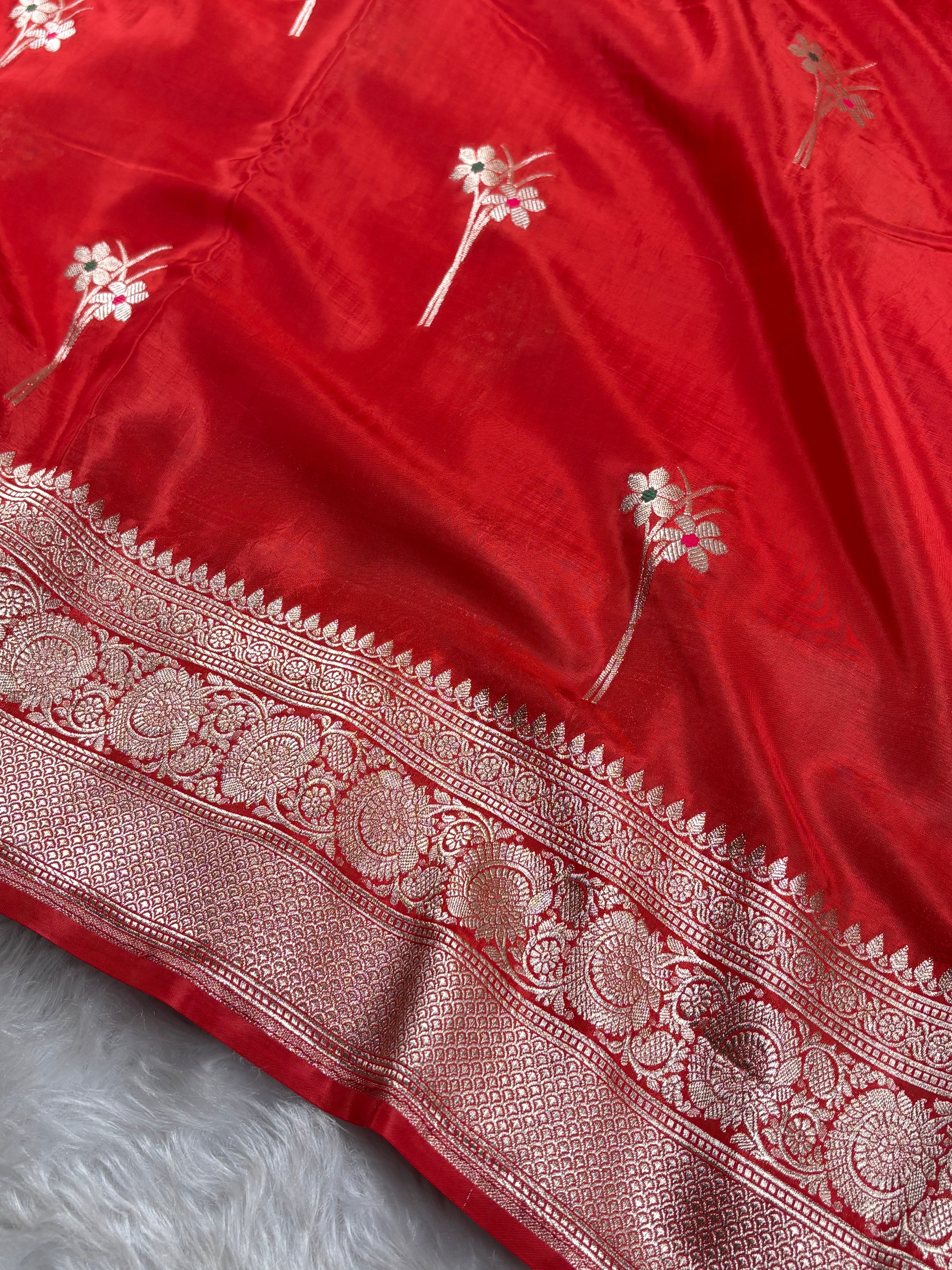 HO Crap Silk Mina Banarasi Saree