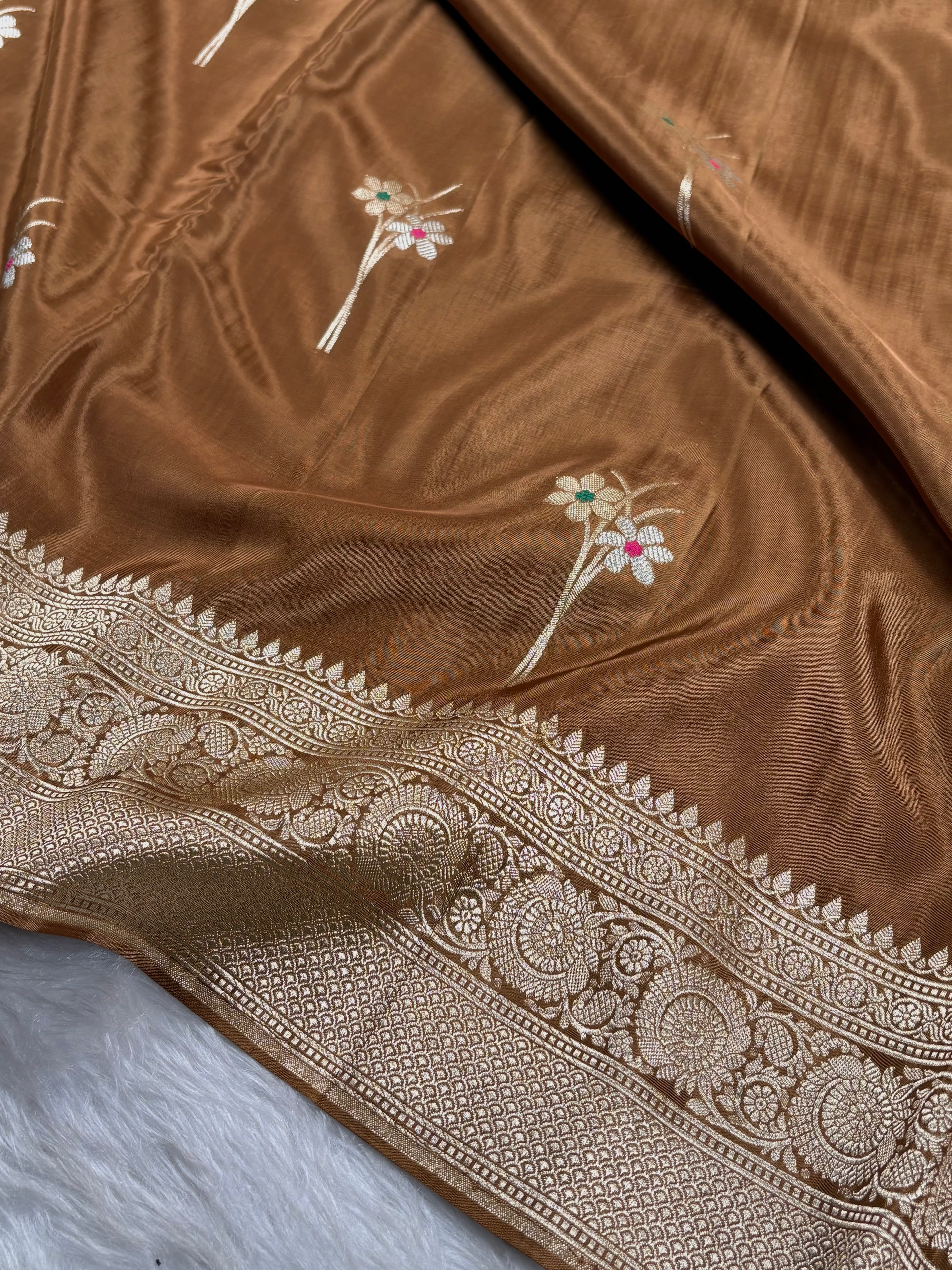 HO Crap Silk Mina Banarasi Saree