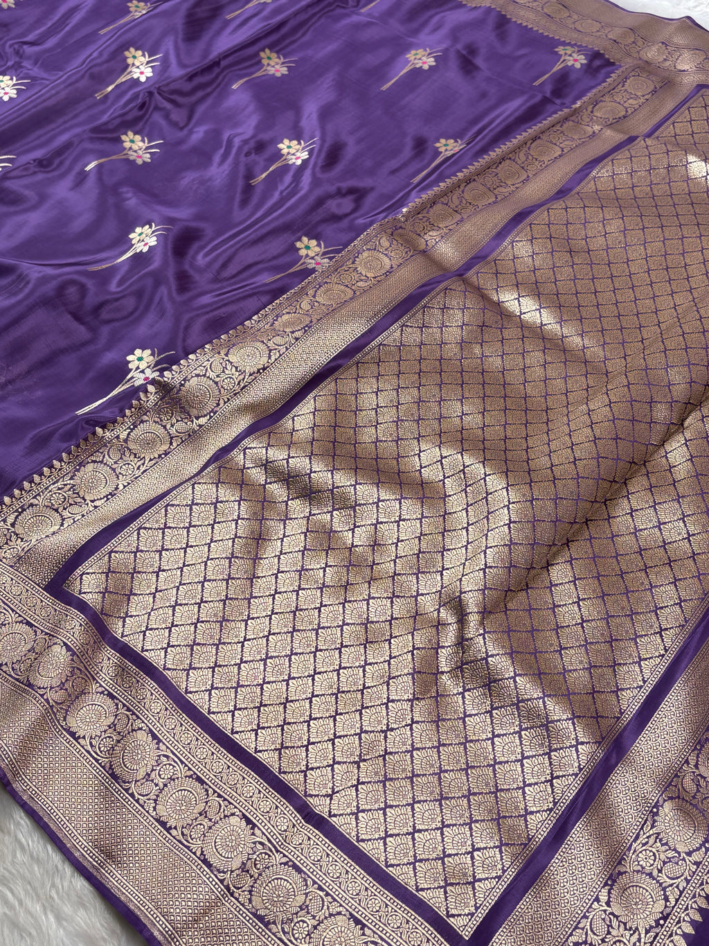 HO Crap Silk Mina Banarasi Saree