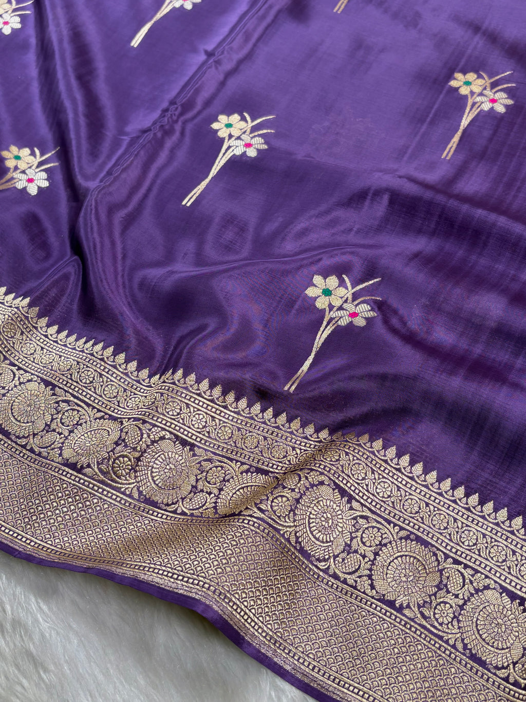 HO Crap Silk Mina Banarasi Saree