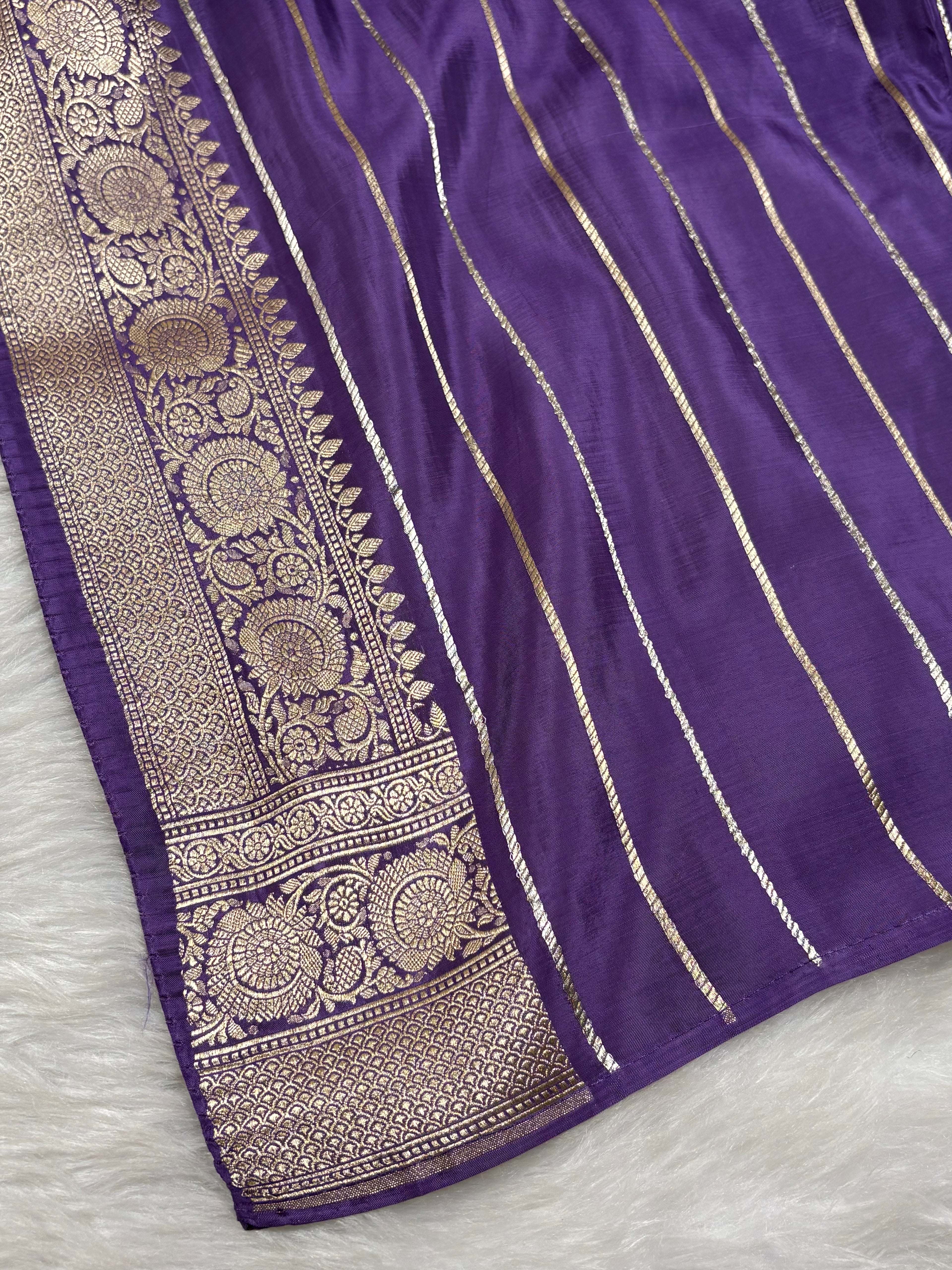 HO Crap Silk Mina Banarasi Saree