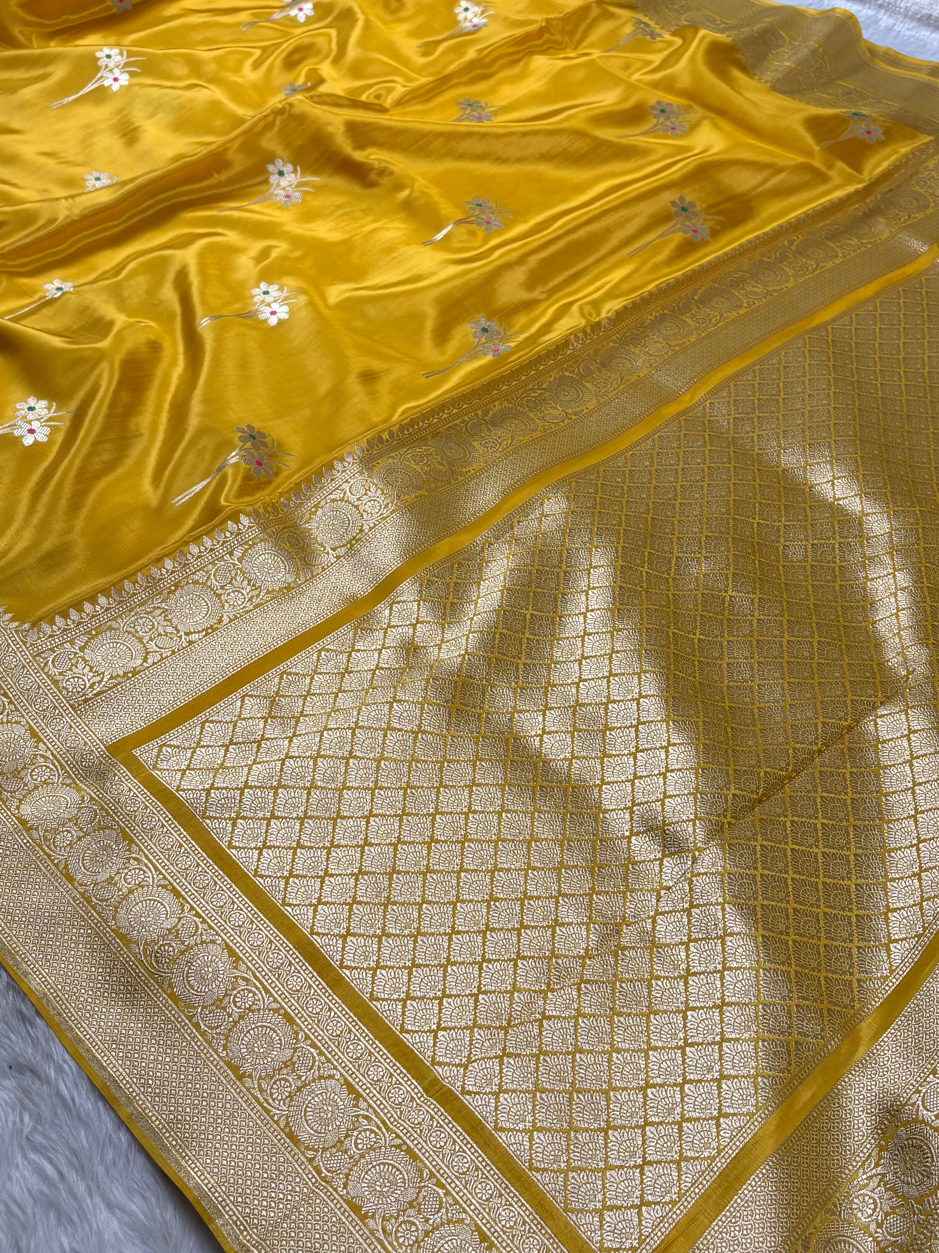 HO Crap Silk Mina Banarasi Saree