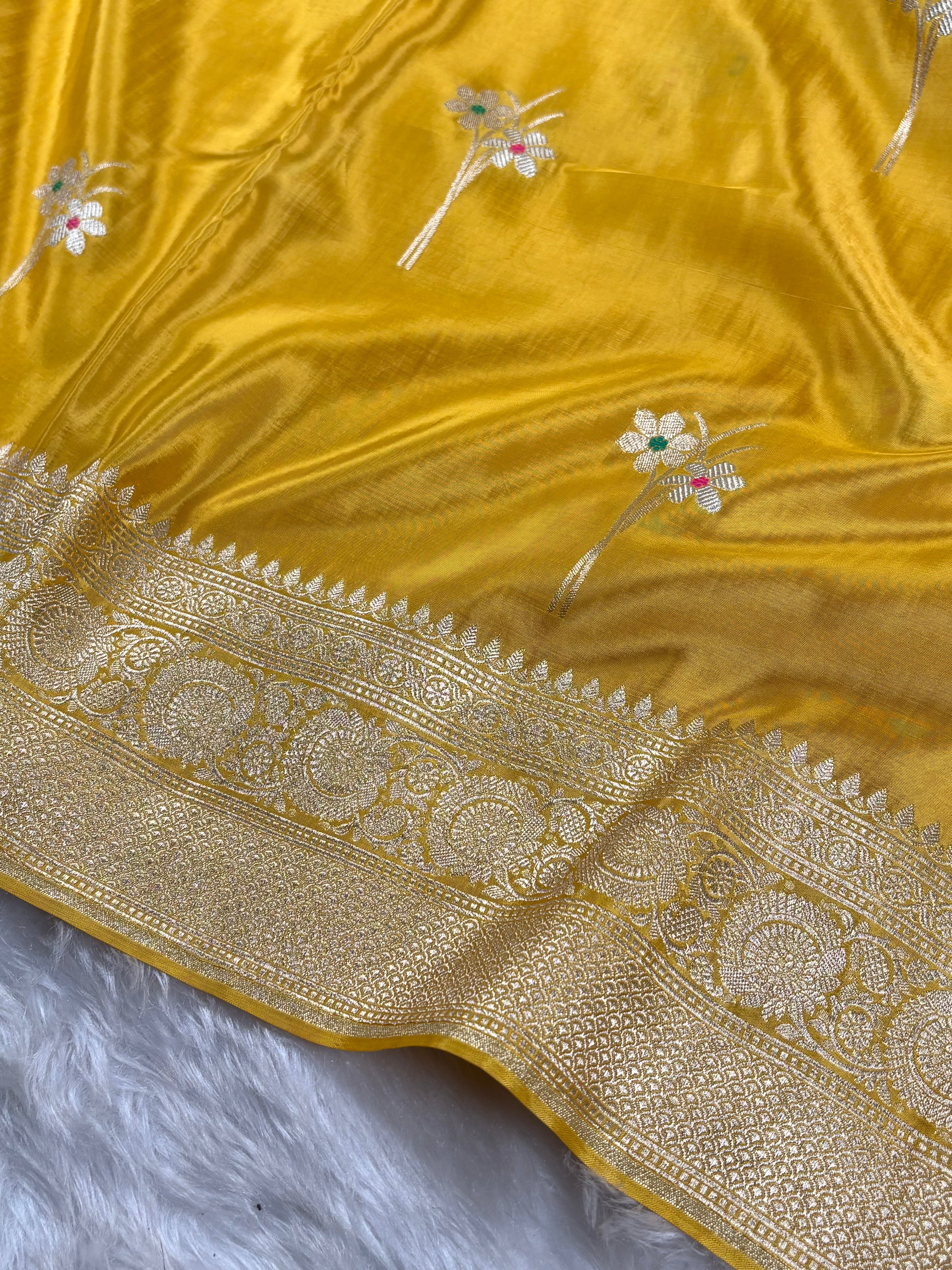 HO Crap Silk Mina Banarasi Saree