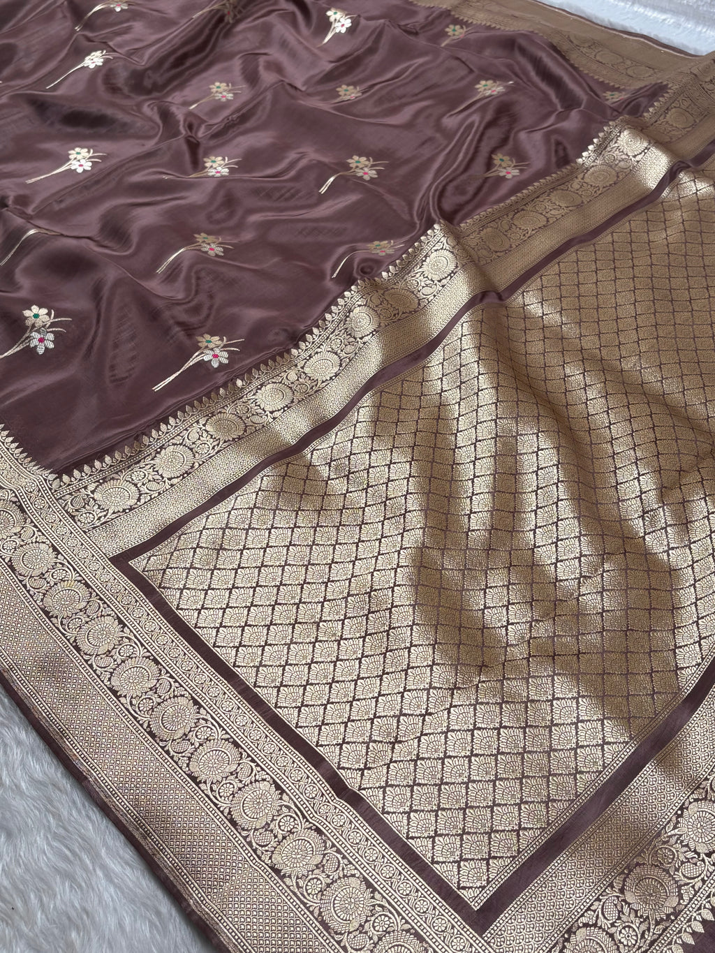 HO Crap Silk Mina Banarasi Saree