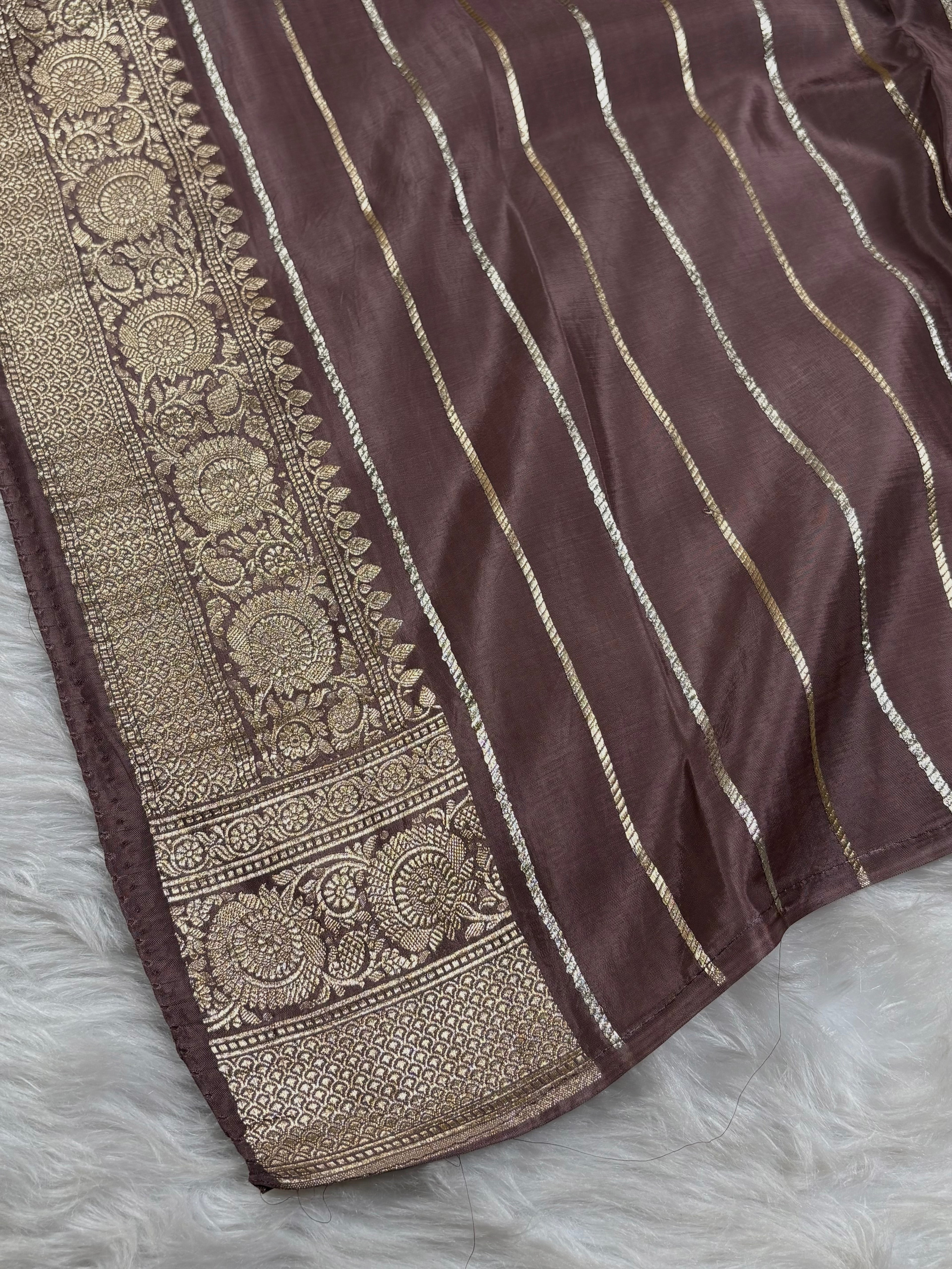 HO Crap Silk Mina Banarasi Saree