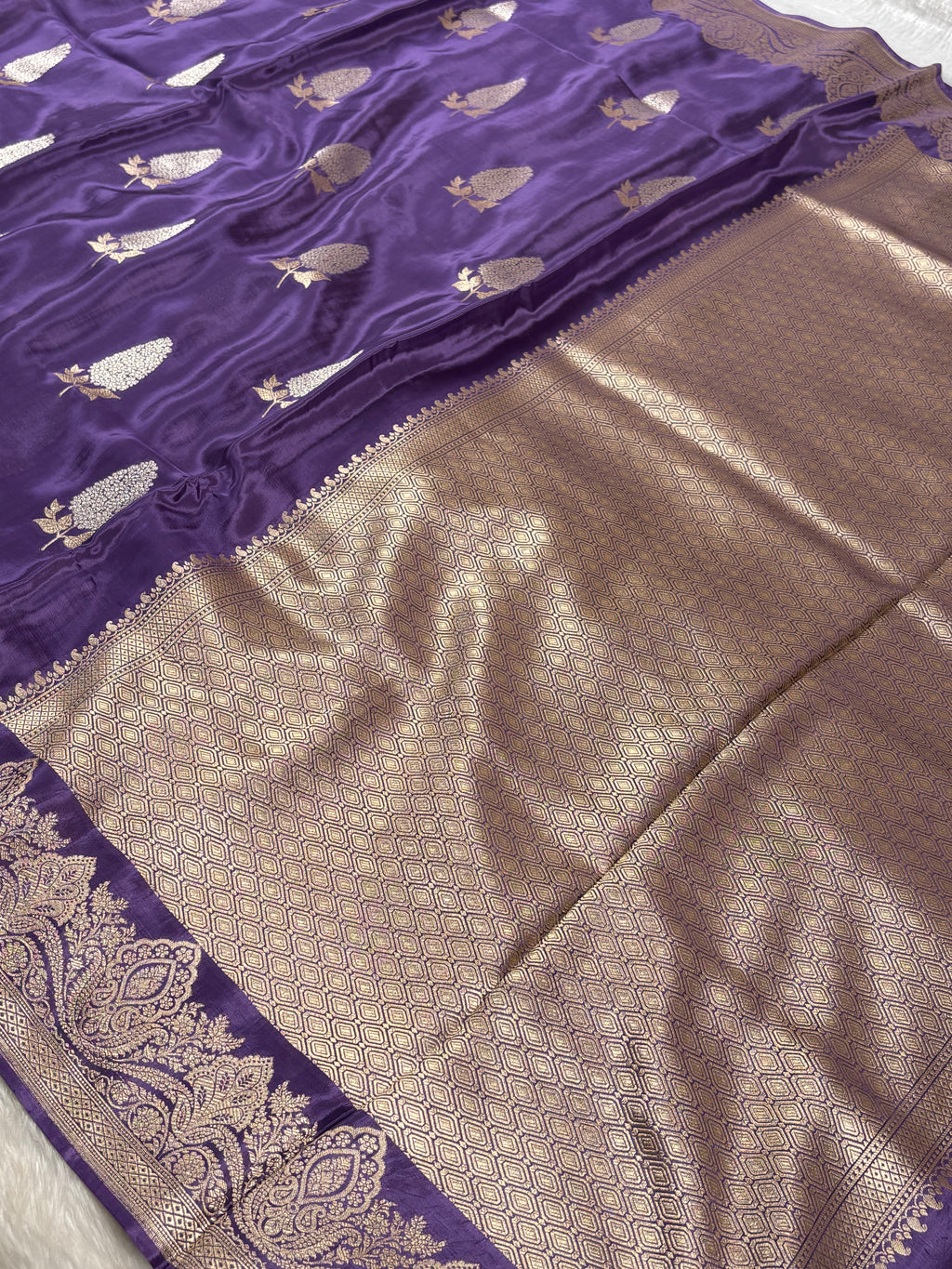 HO Crap Silk Alfi Banarasi Saree