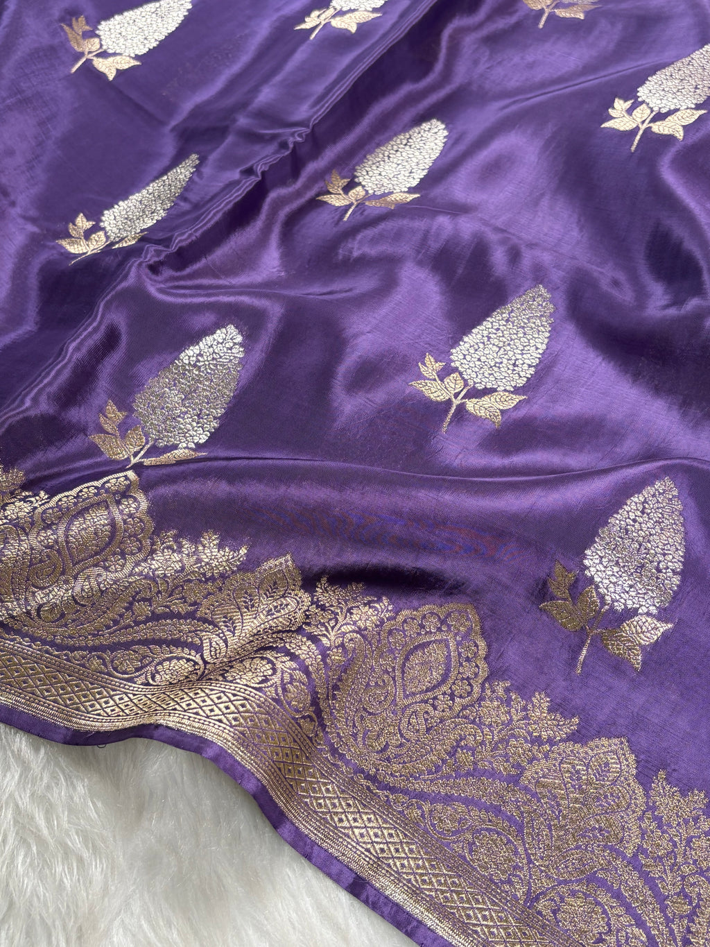 HO Crap Silk Alfi Banarasi Saree