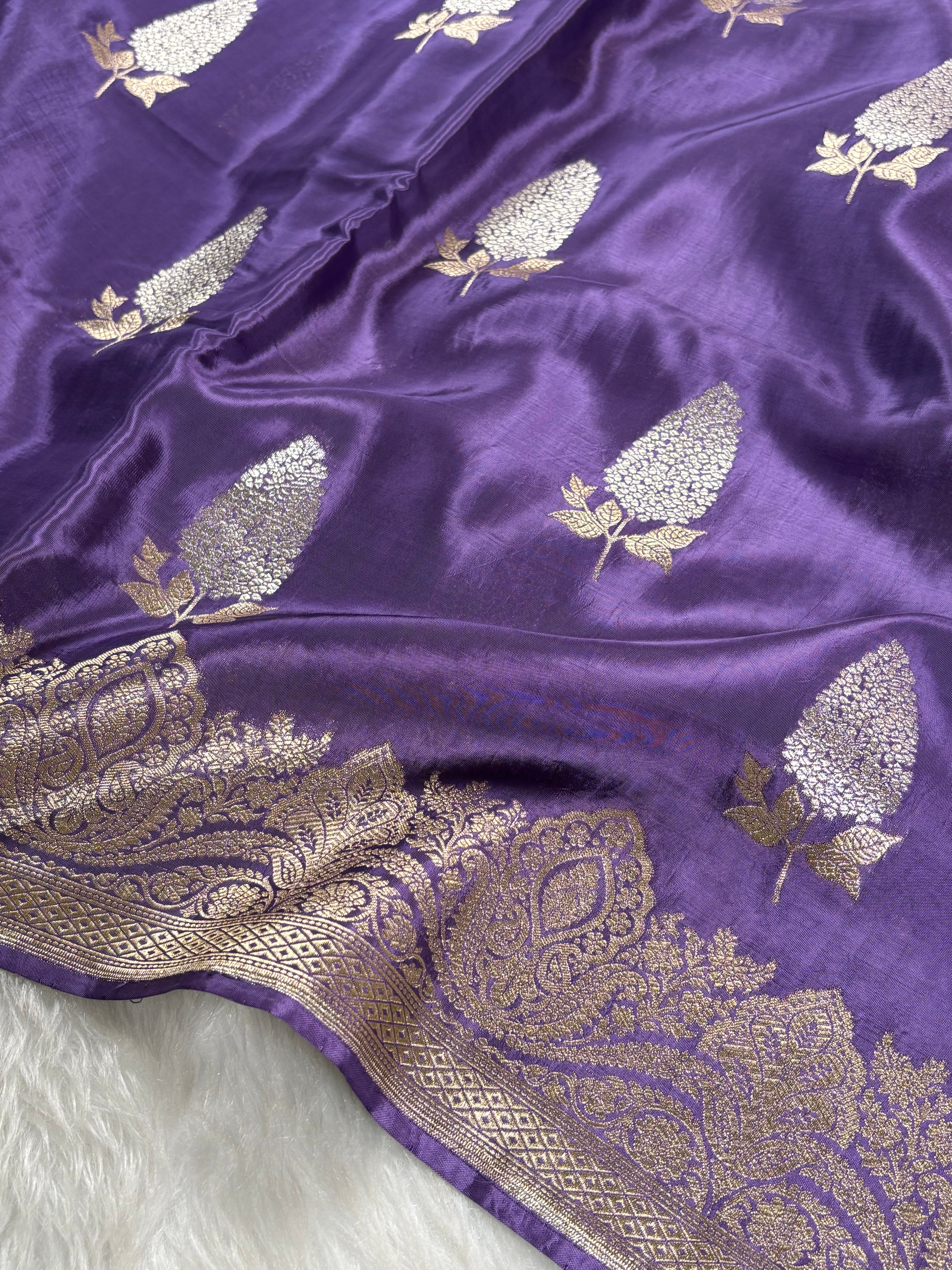 HO Crap Silk Alfi Banarasi Saree