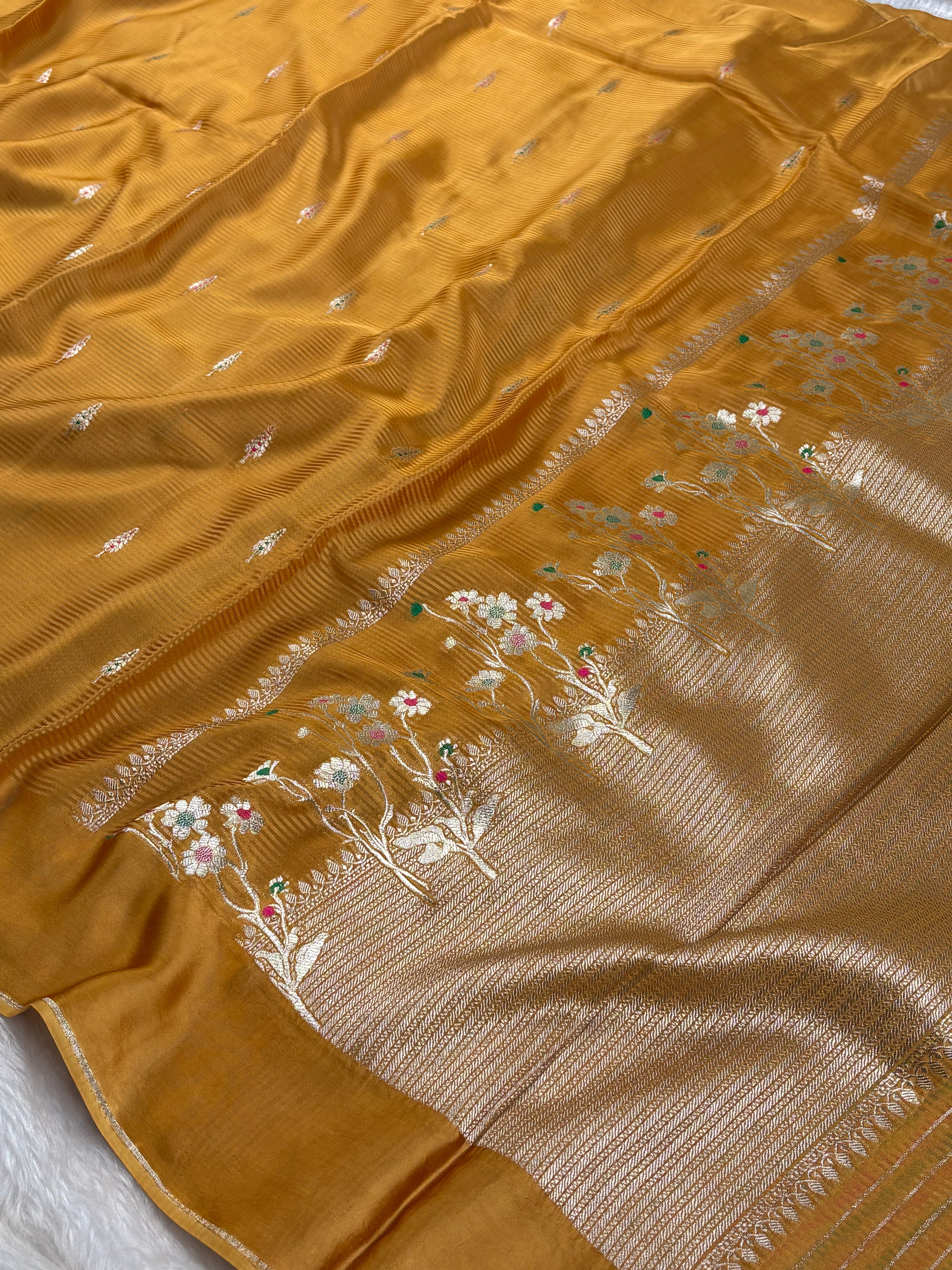 Crap Silk Mina Banarasi Saree