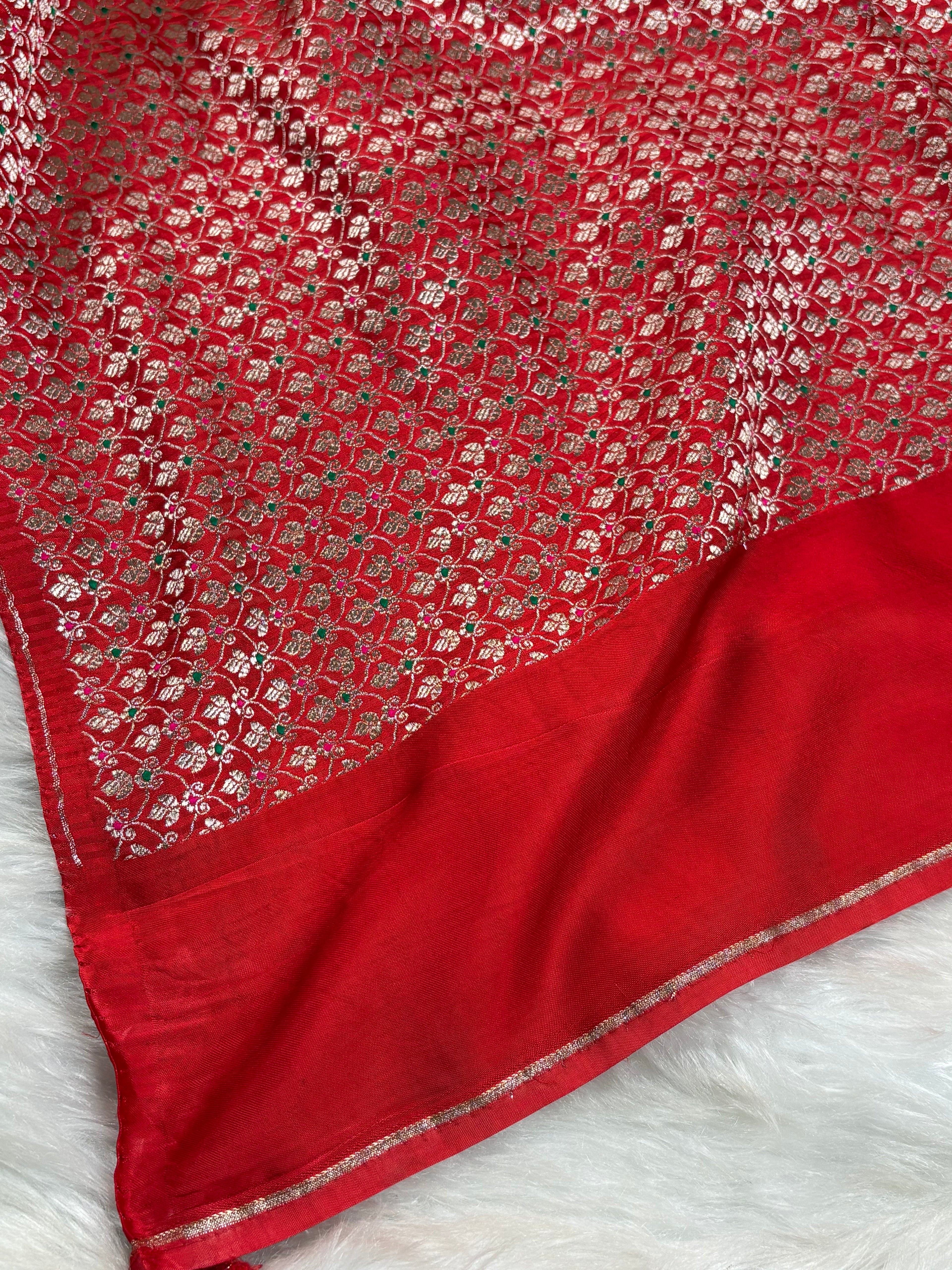 Crap Silk Mina Banarasi Saree