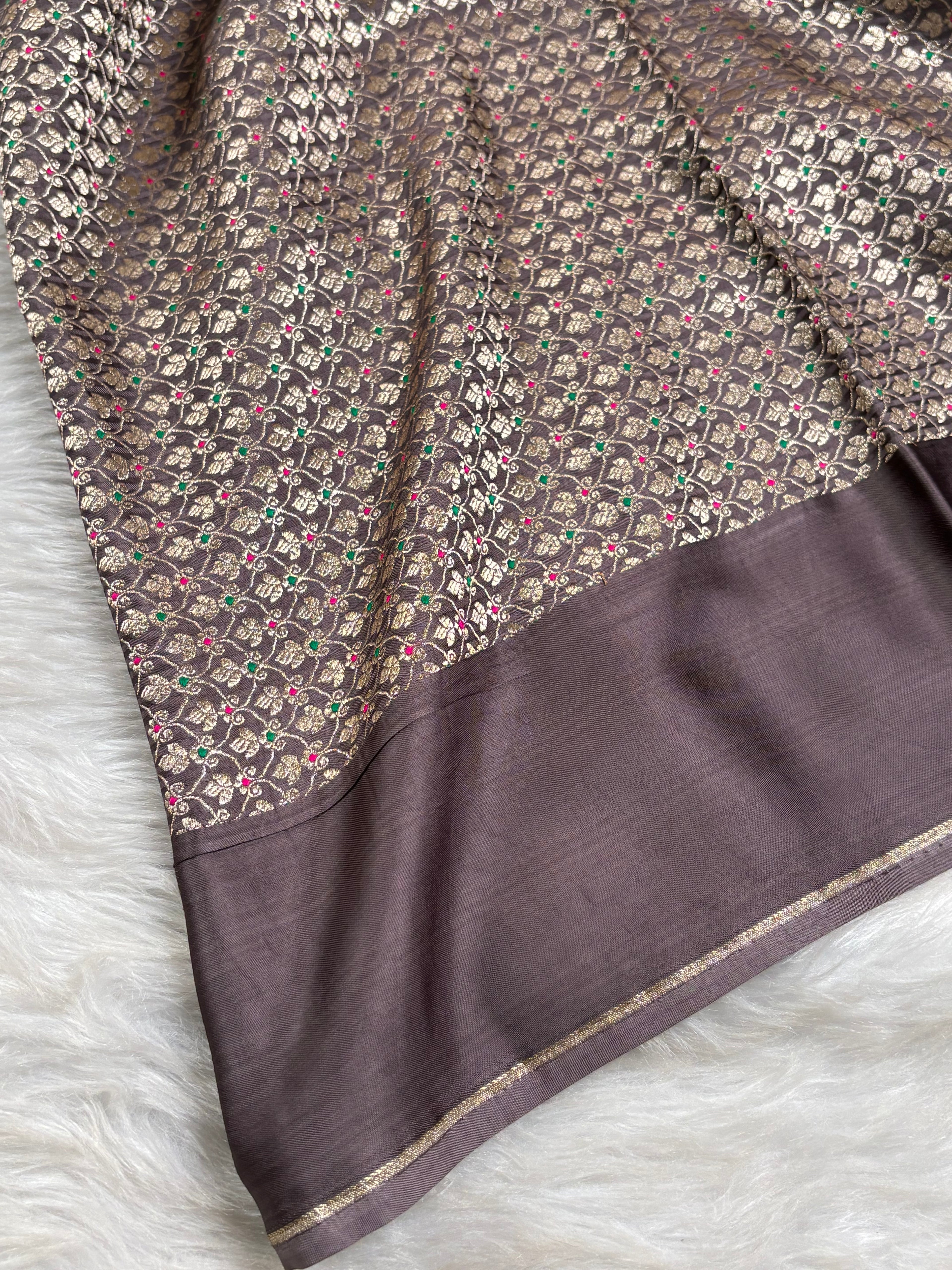 Crap Silk Mina Banarasi Saree