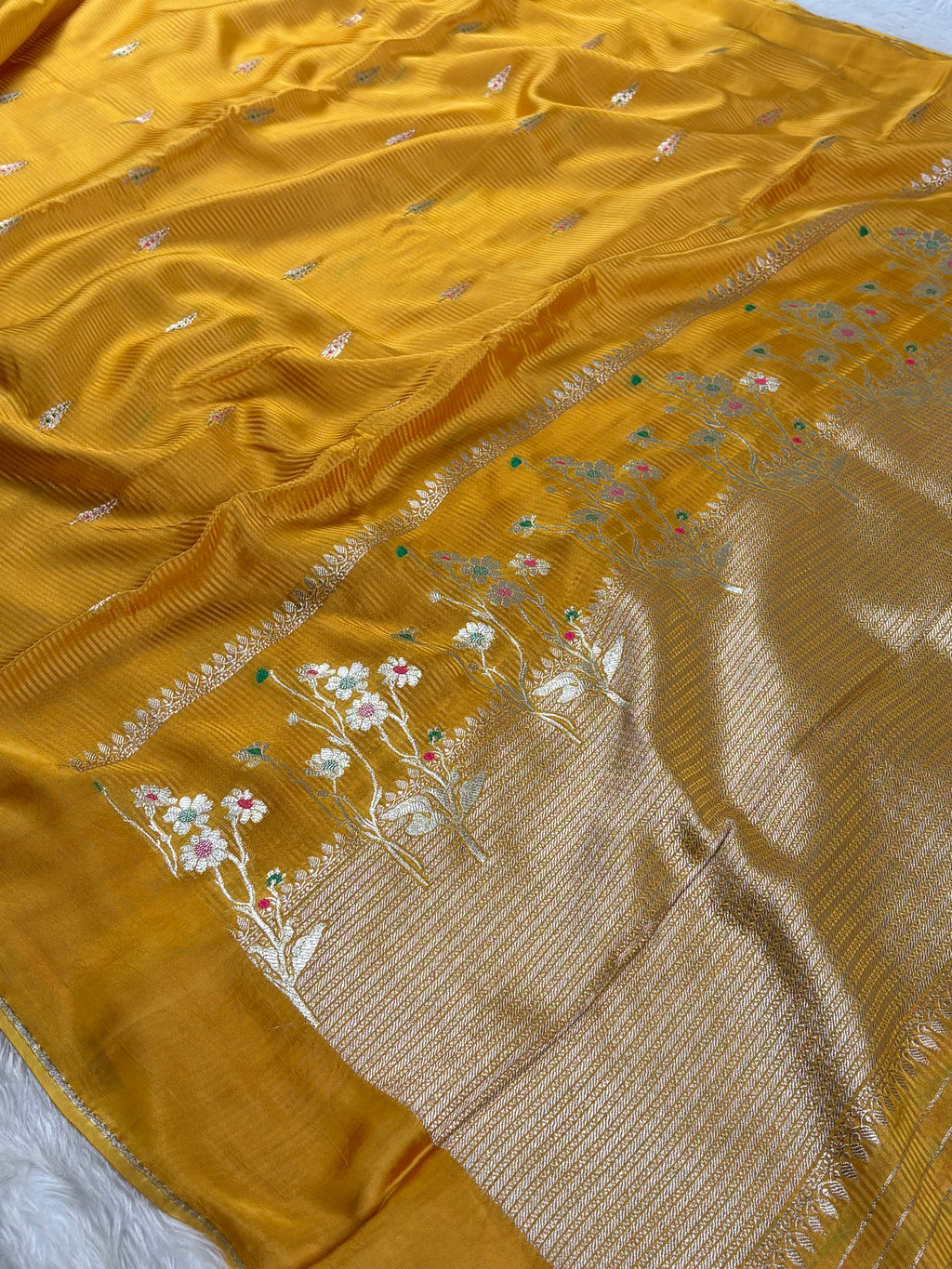 Crap Silk Mina Banarasi Saree