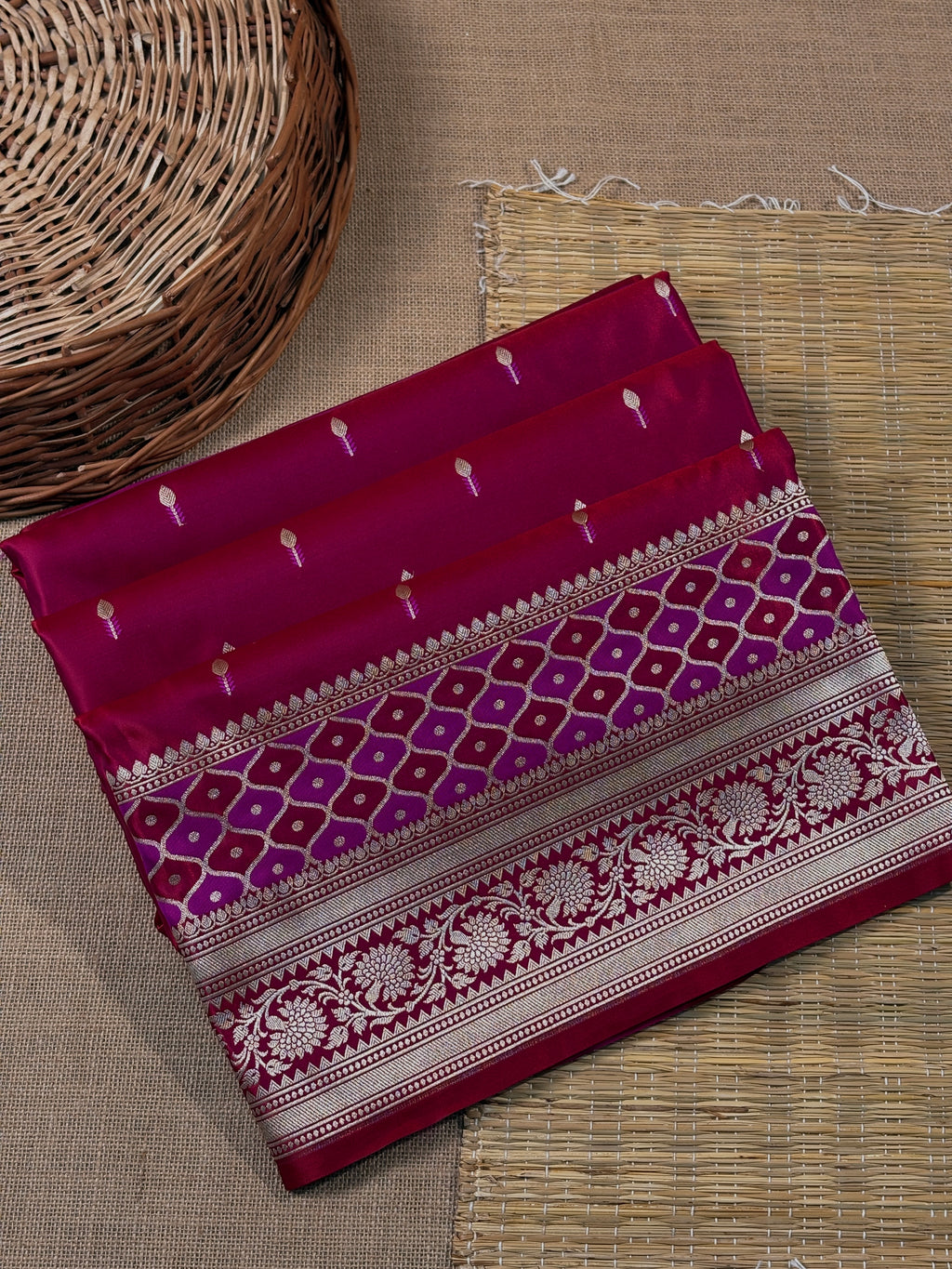Premium Mashru Katan Border Rangkat Saree