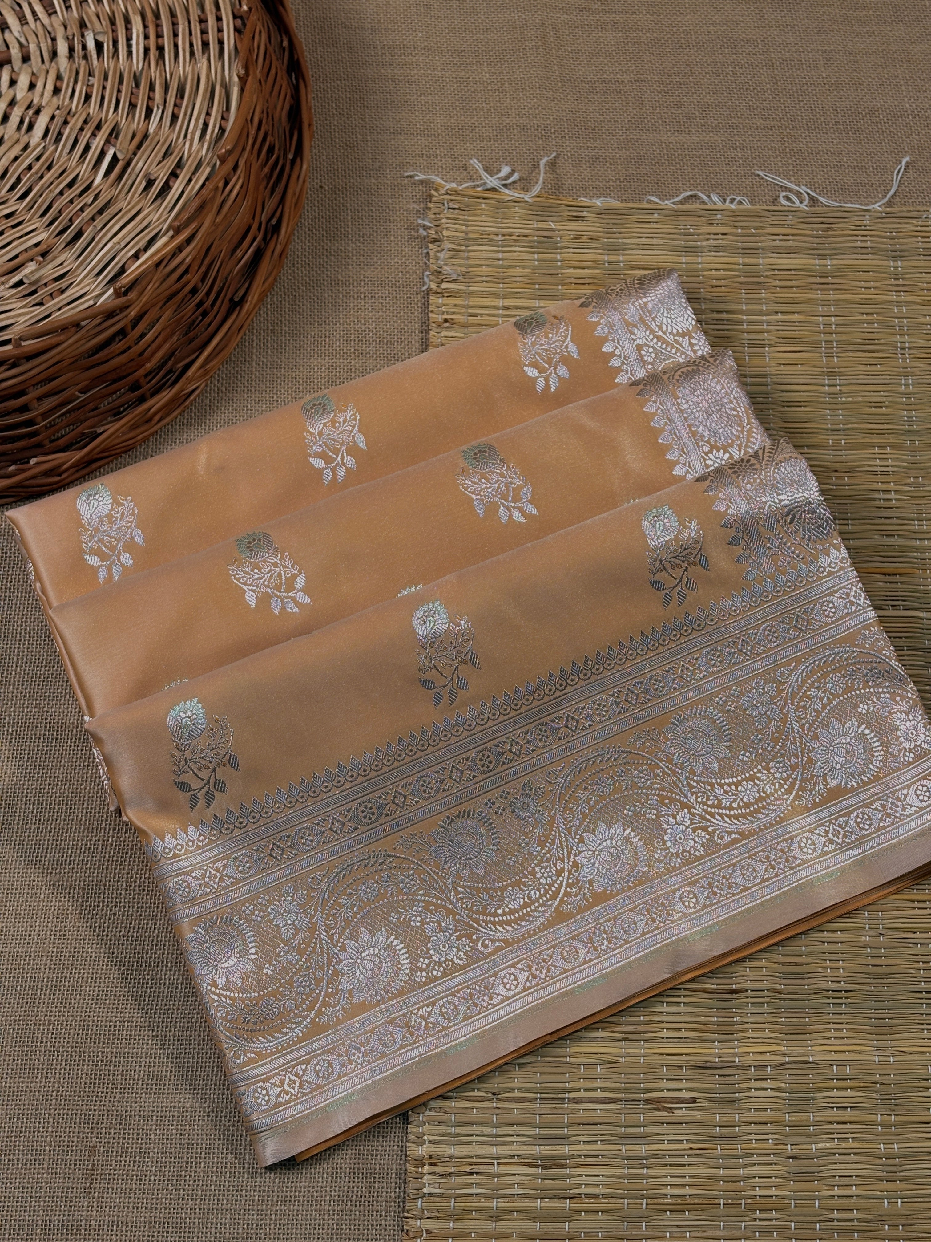 Mashru Katan Meena Banarasi Saree