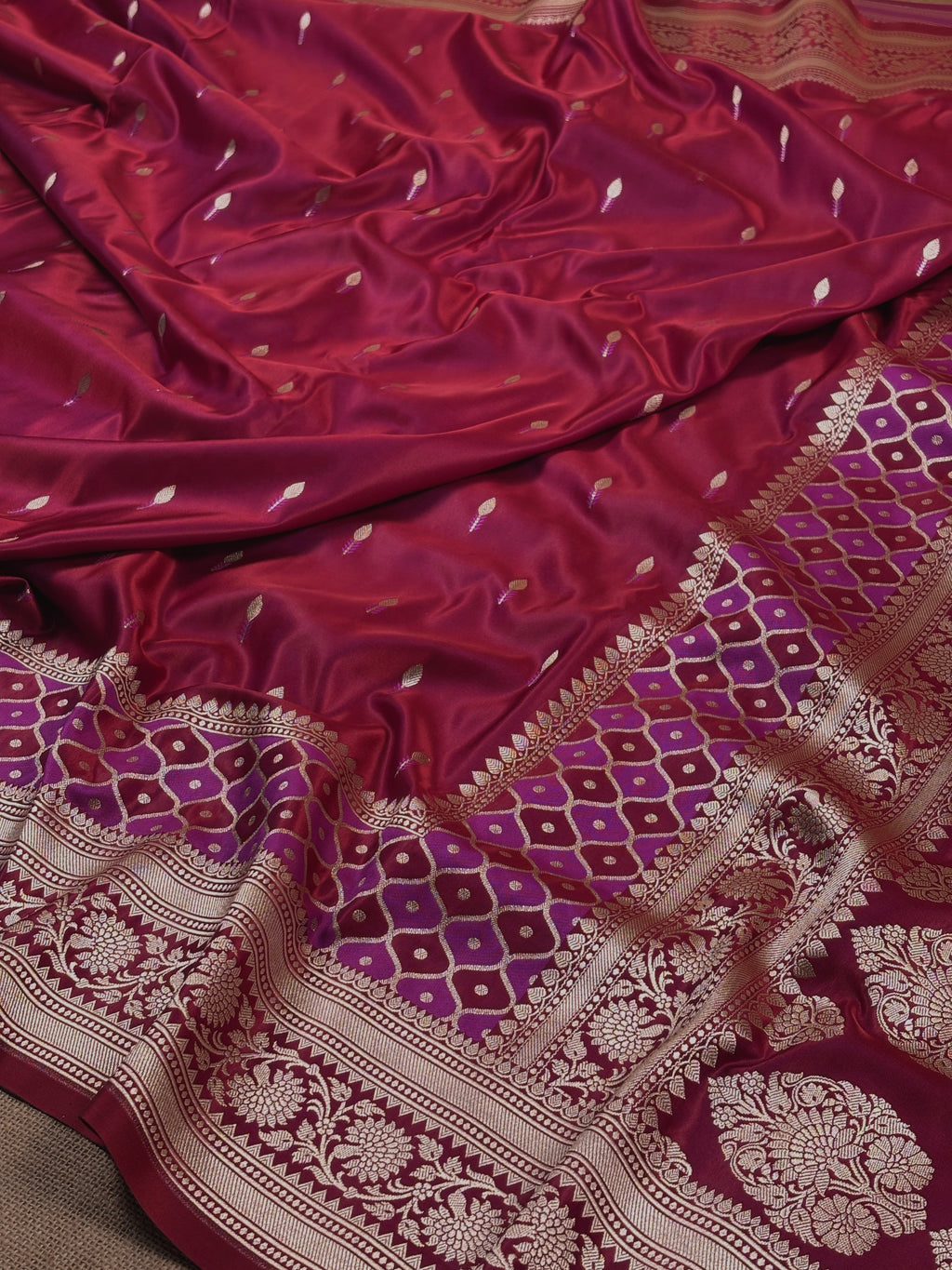 Premium Mashru Katan Border Rangkat Saree
