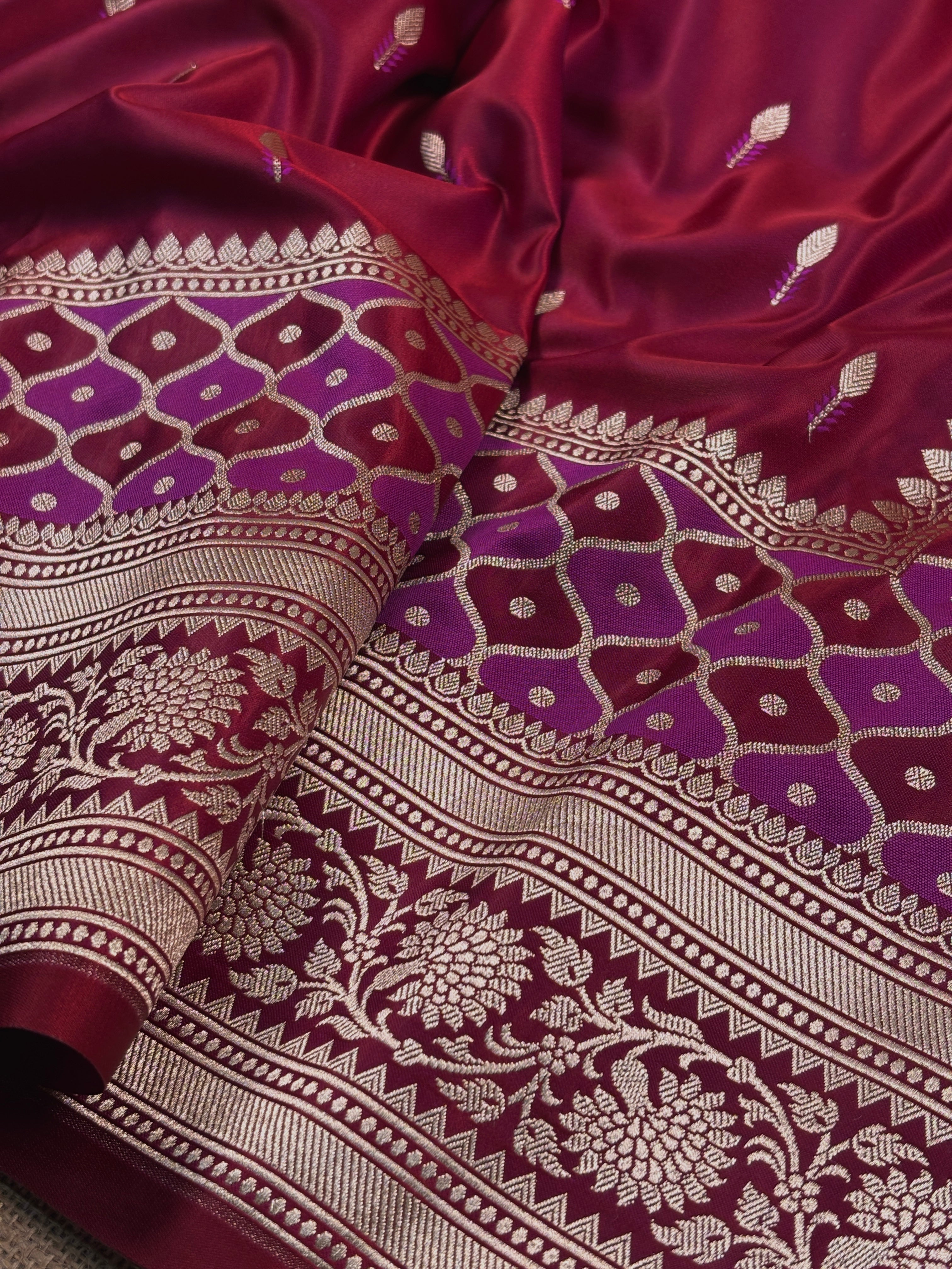 Premium Mashru Katan Border Rangkat Saree