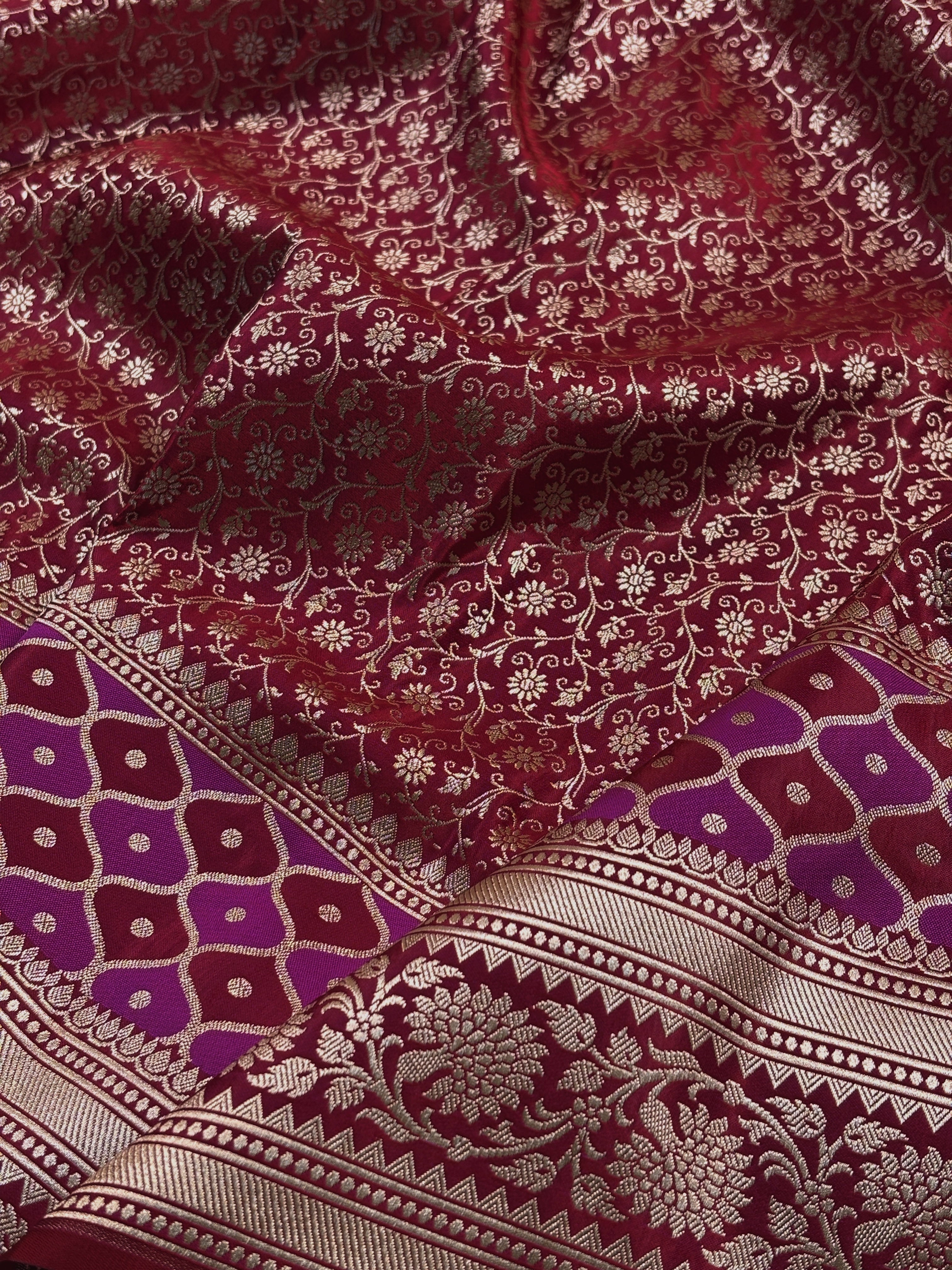 Premium Mashru Katan Border Rangkat Saree