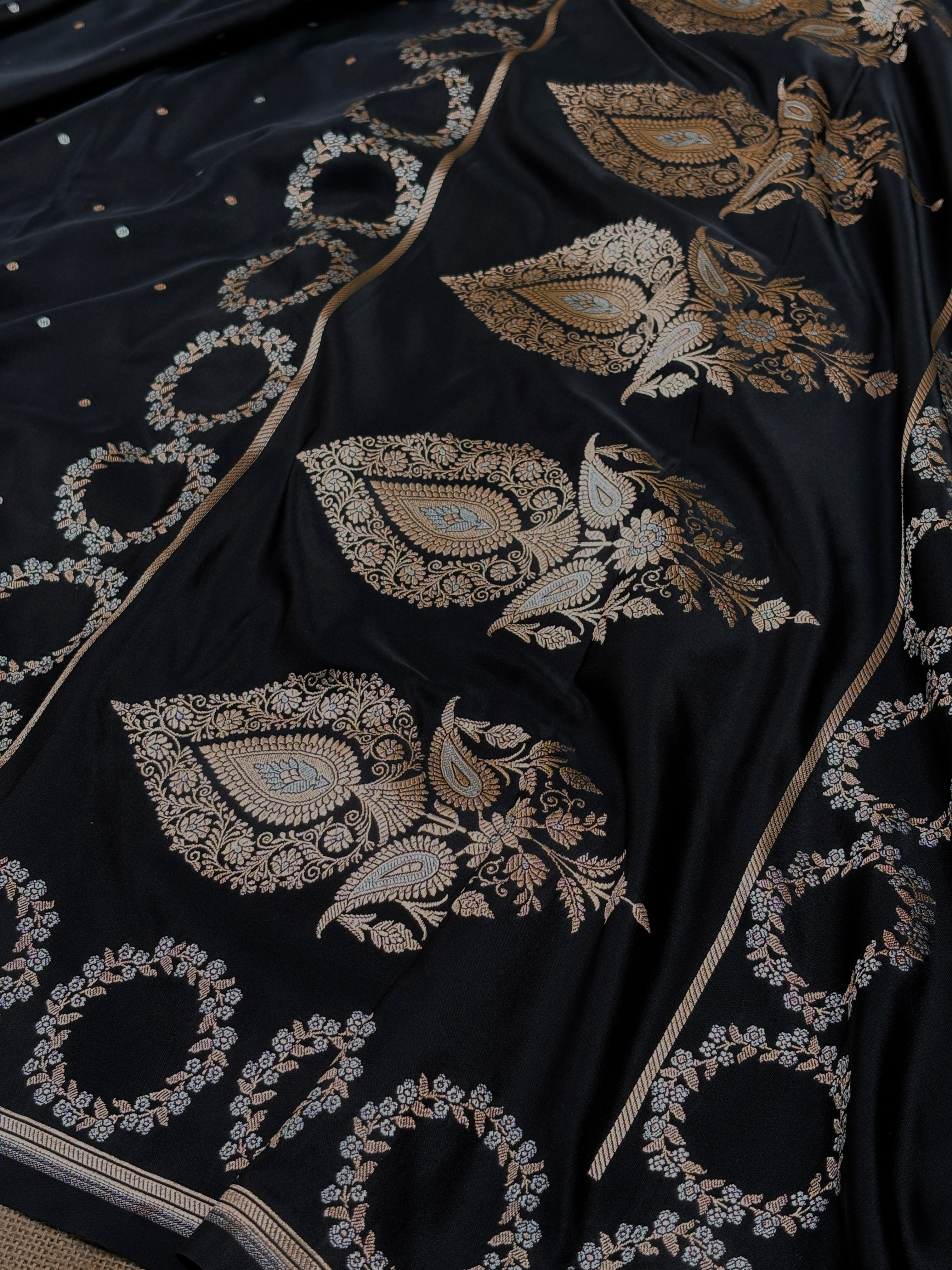 Premium mashru katan alfi banarasi saree