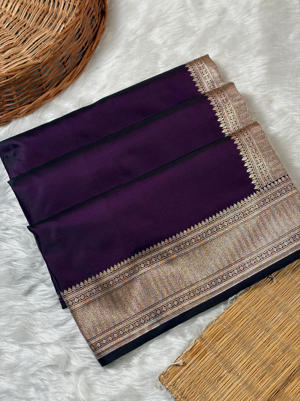 Premium Mashru Katan Tilfi Pallu Banarasi Saree