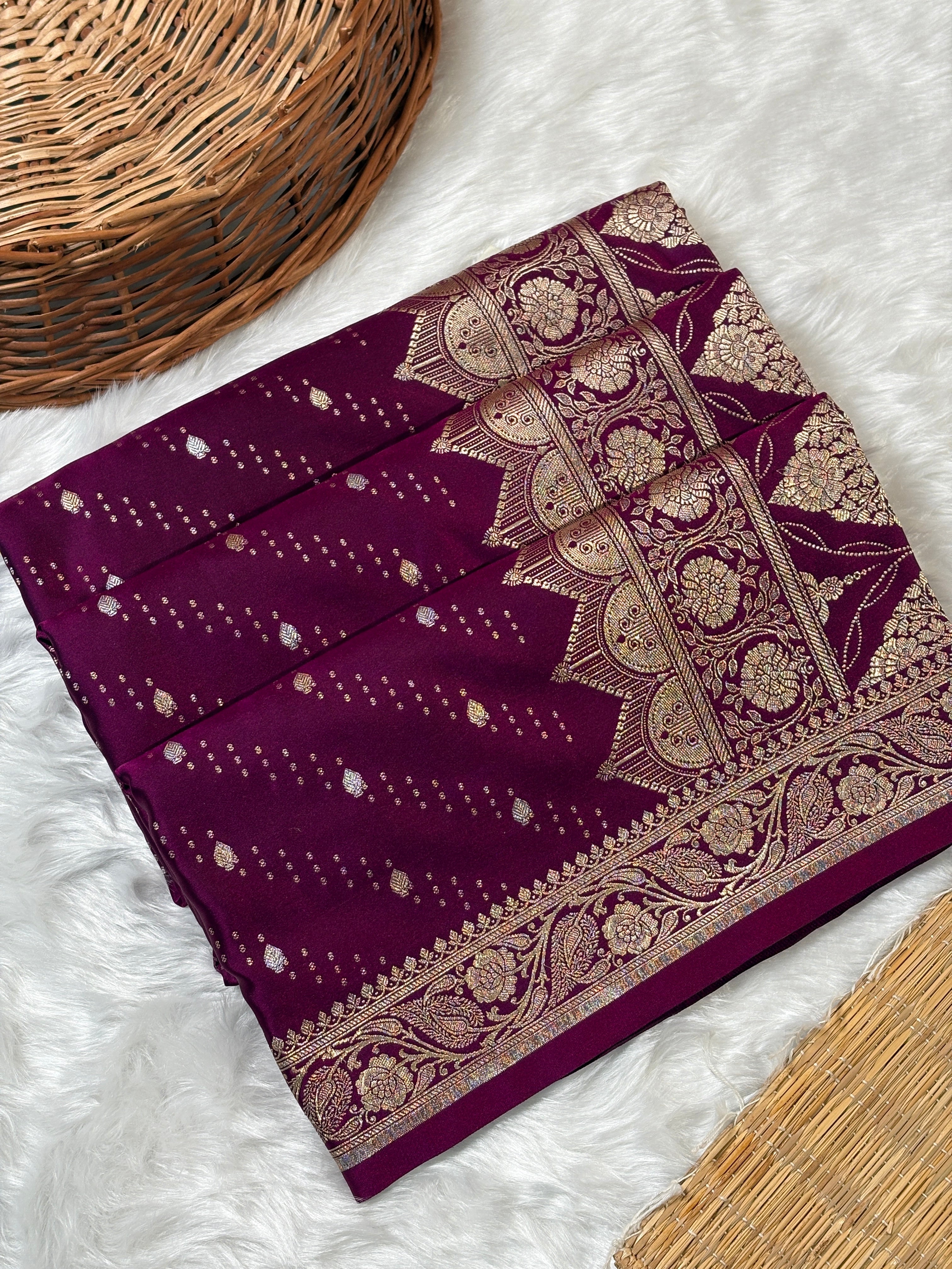 Mashru Katan Banarasi Saree