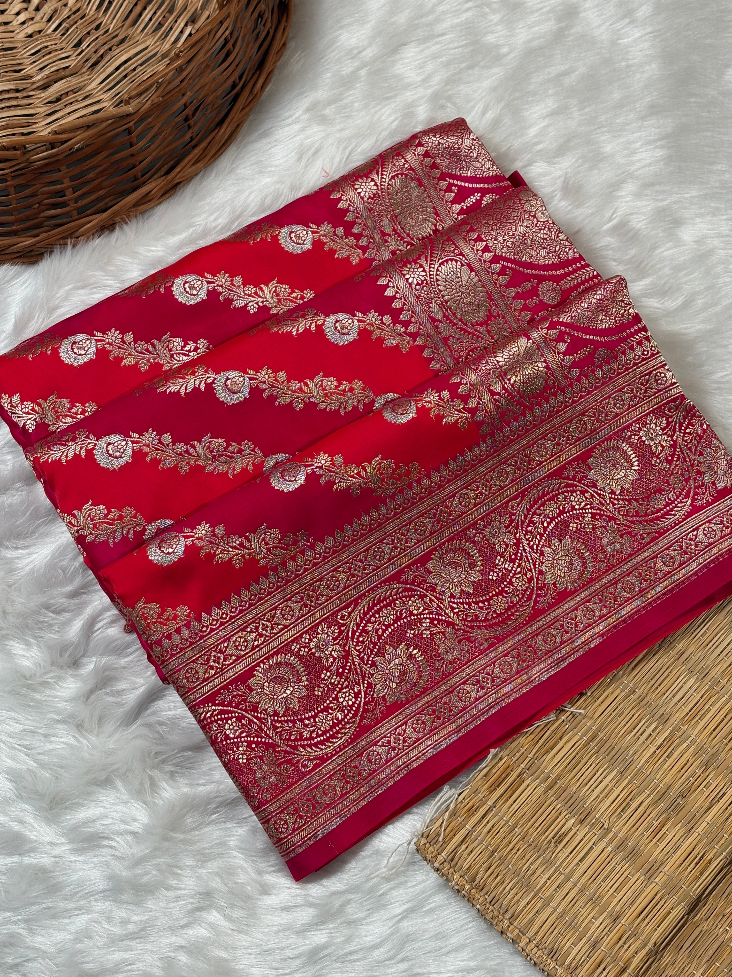 Mashru Katan Rangkat Banarasi Saree