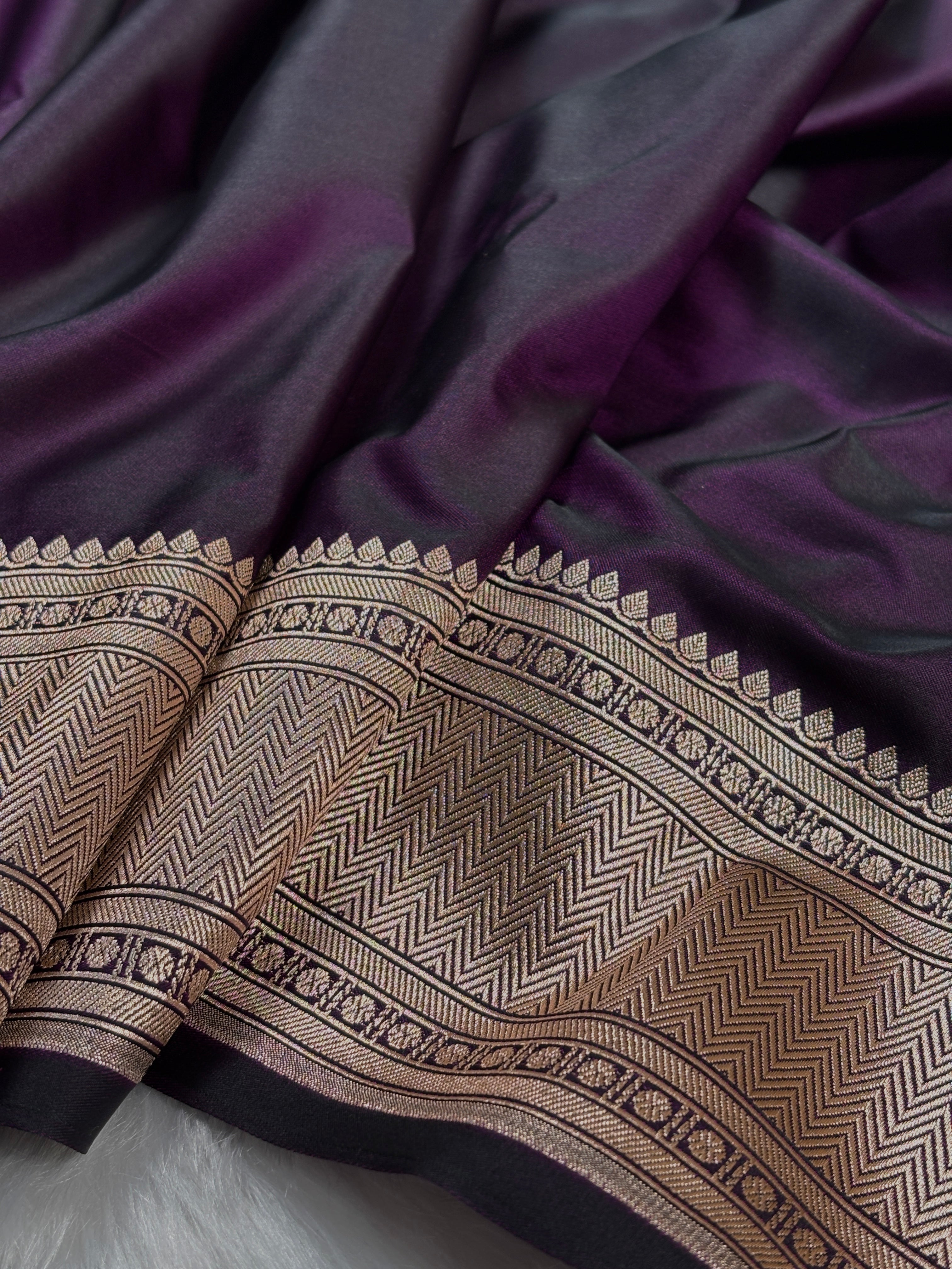 Premium Mashru Katan Tilfi Pallu Banarasi Saree