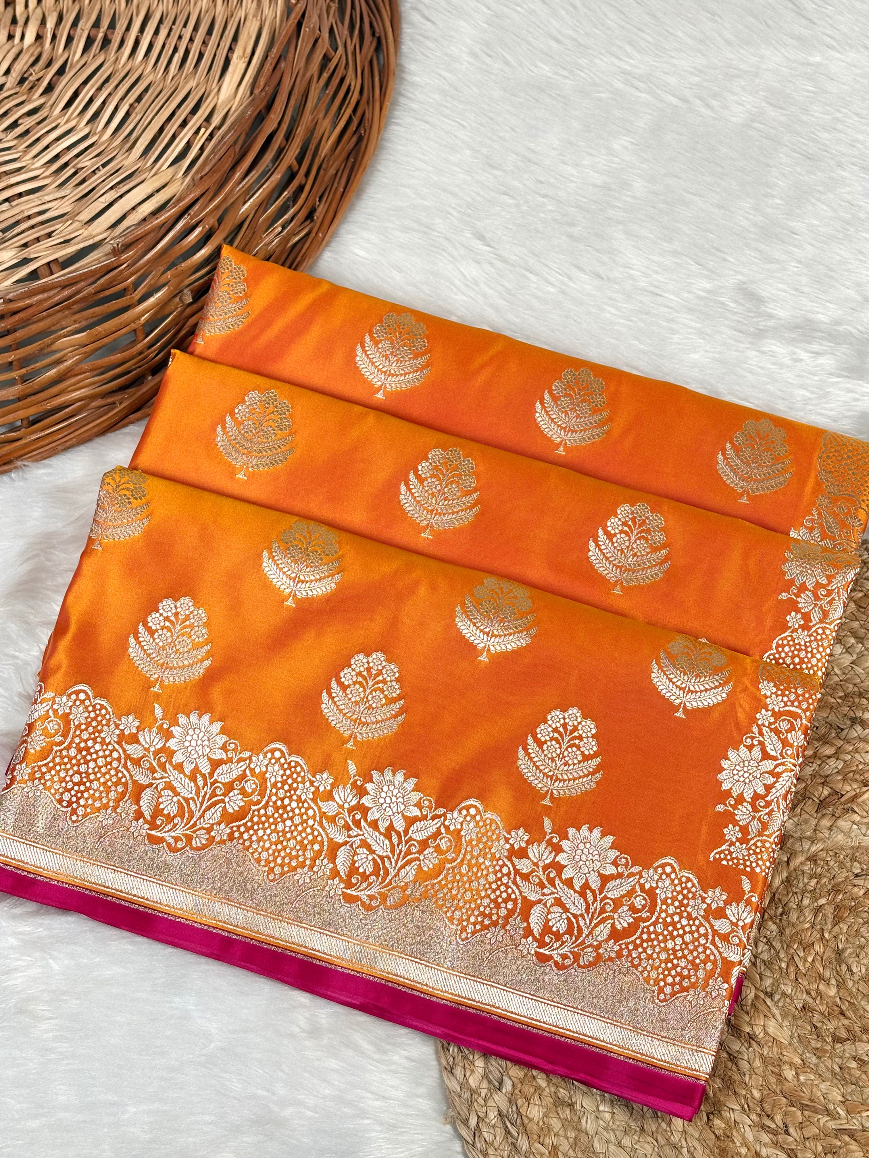 Mashru Katan Banarasi Saree