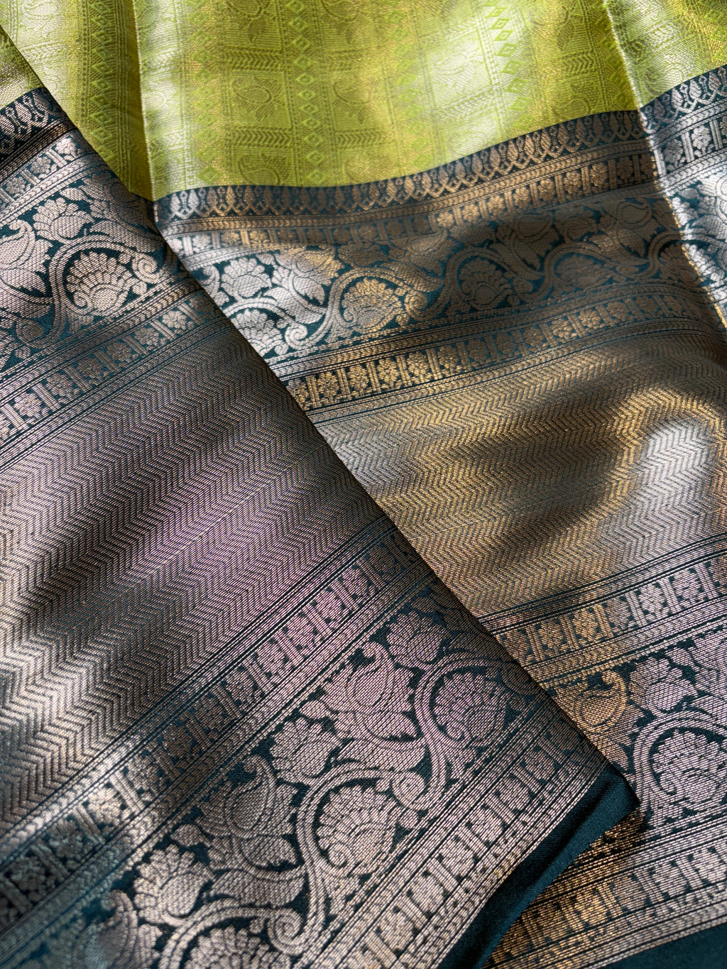 Mustard Banarasi Katan Silk Saree