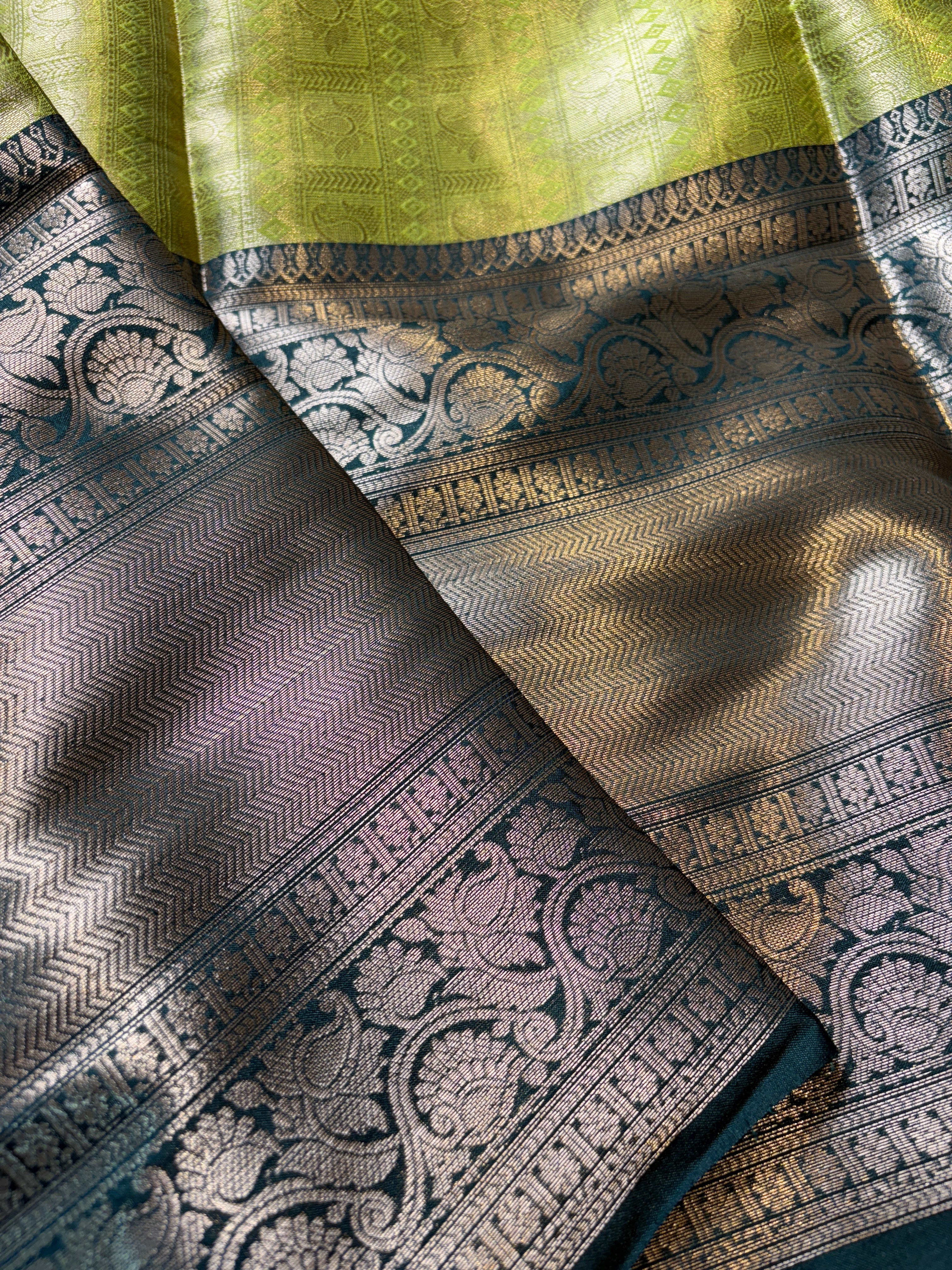 Mustard Banarasi Katan Silk Saree