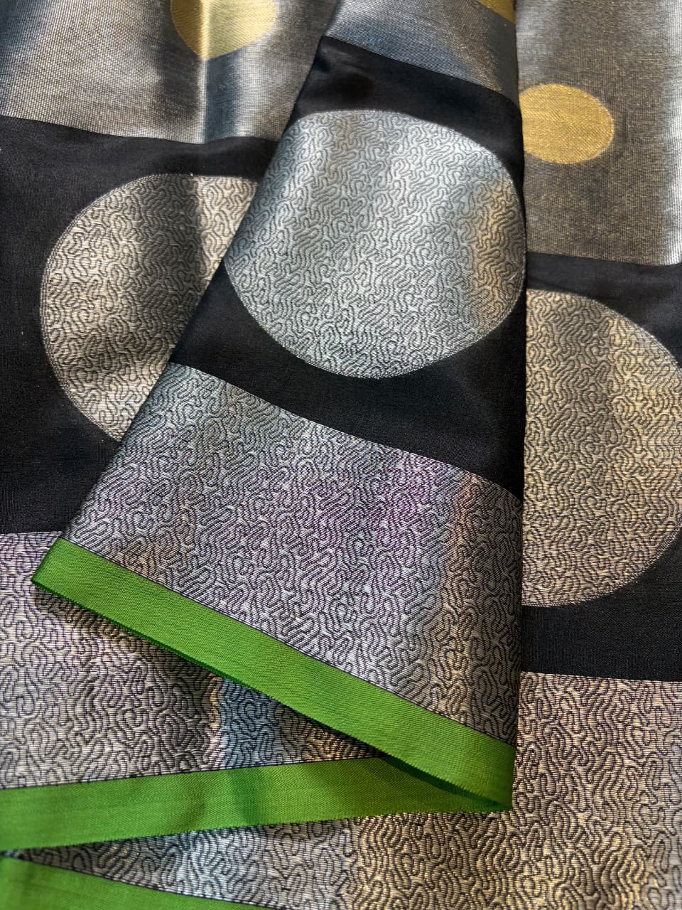 Black Banarasi Fancy Tissue Silk Saree