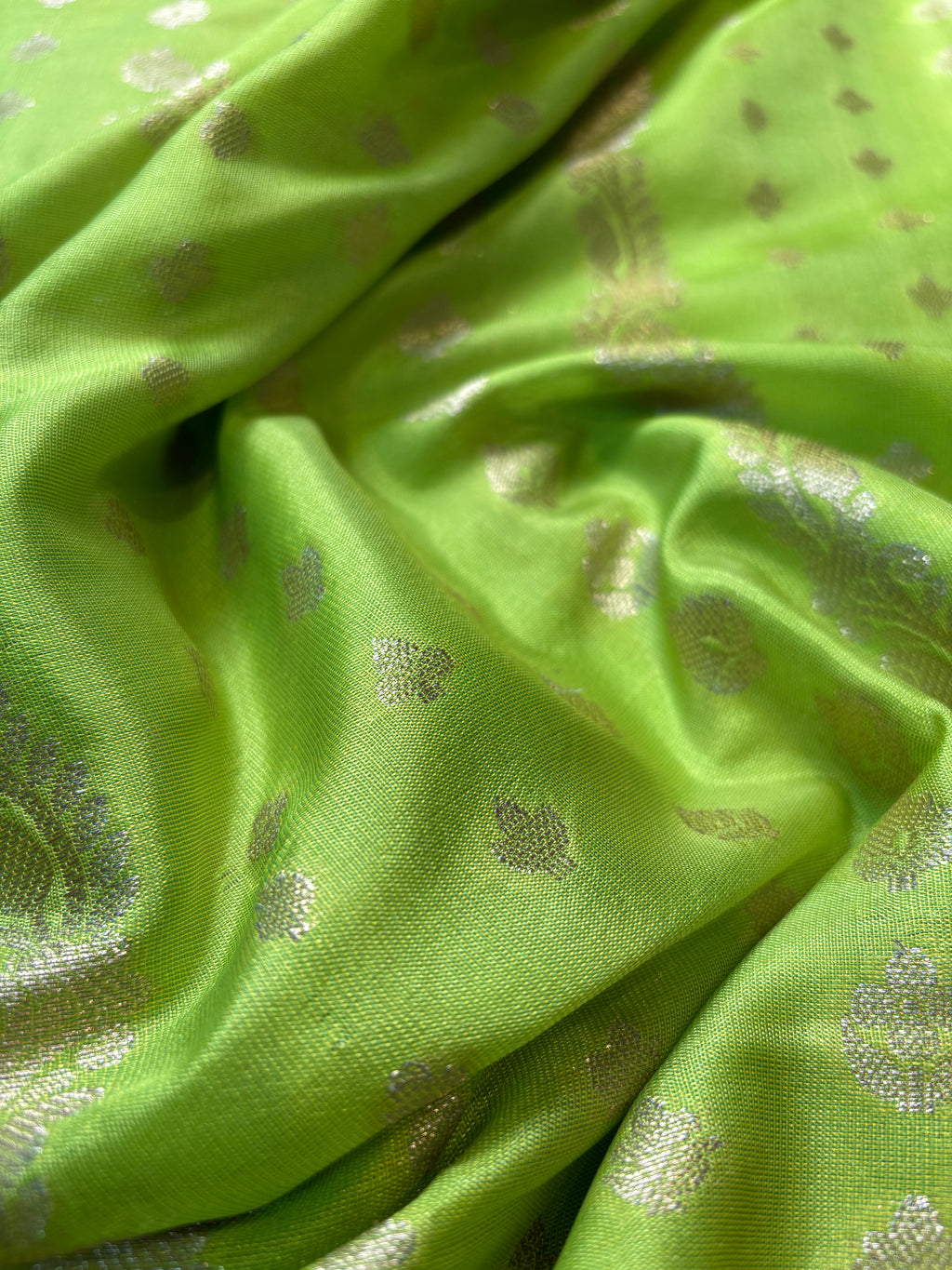 Green Banarasi Katan Silk Saree