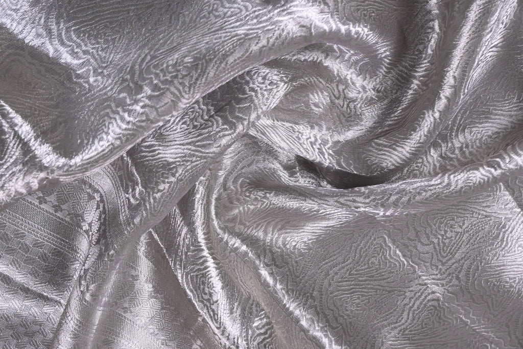 Baby Wine Pure Banarasi Molten Tissue Silk Saree