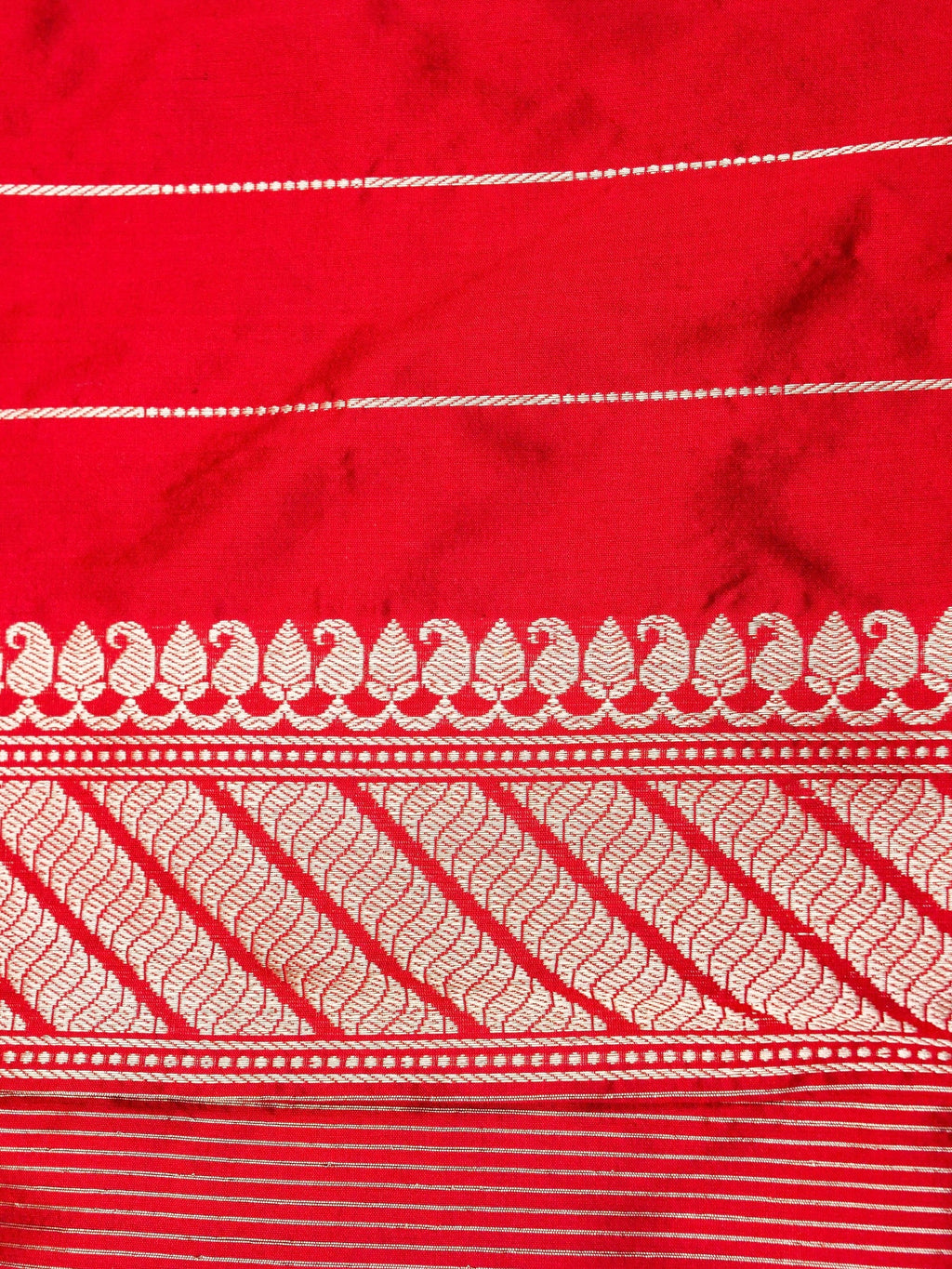Handwoven Red Banarasi Katan Silk Saree