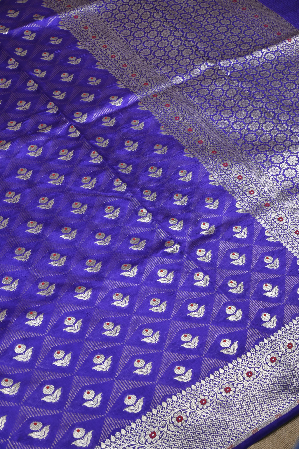 Purple Pure Banarasi Katan Silk Saree