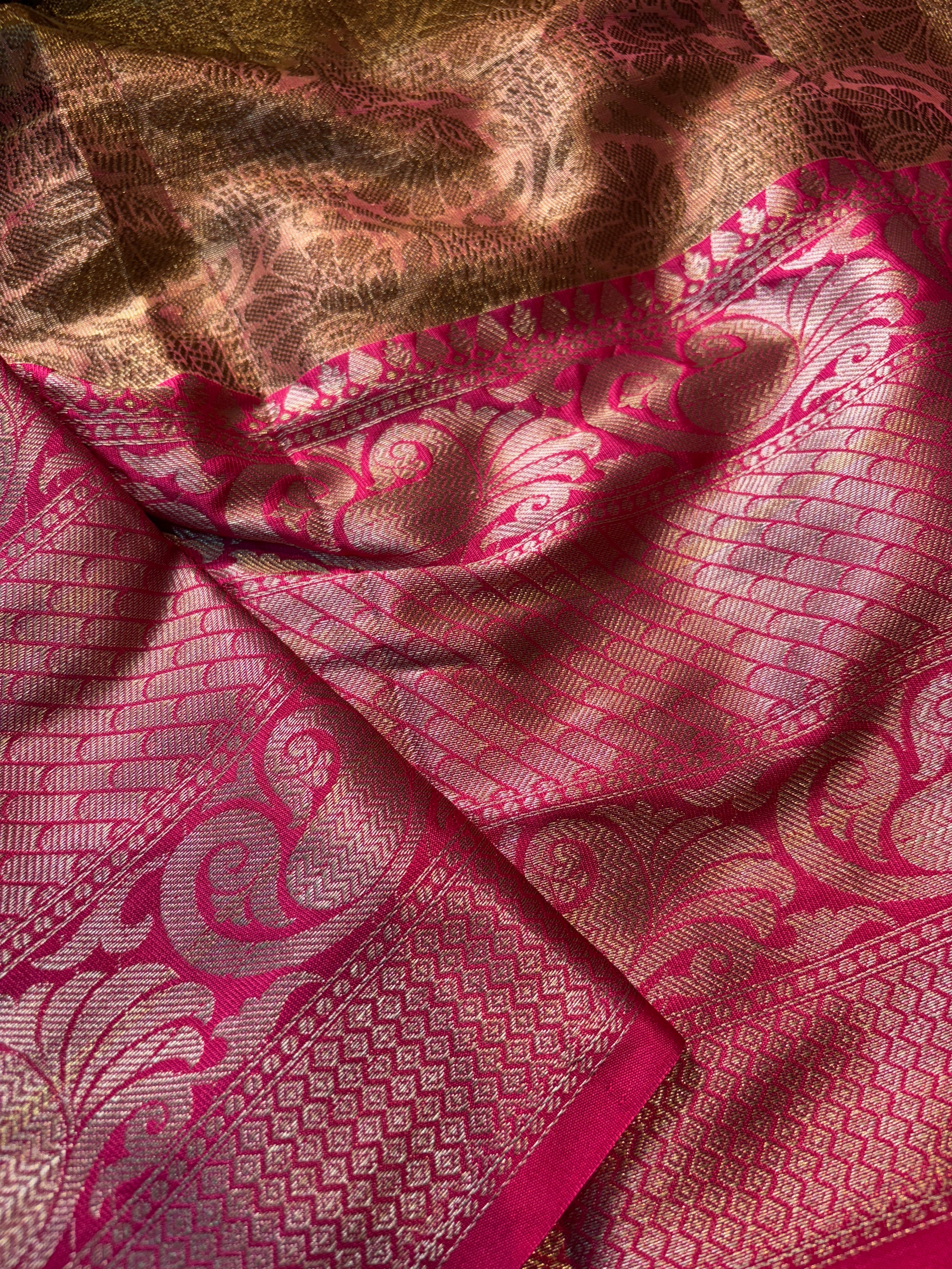 Contrast Banarasi Fancy Tissue Meena Saree