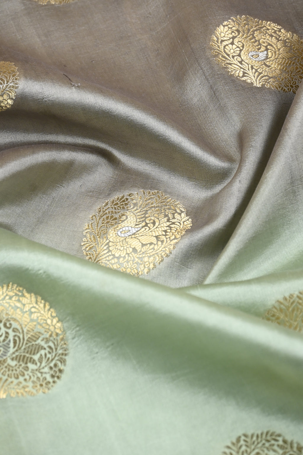 Dual Tone Pure Banarasi Katan Alfi Silk Saree