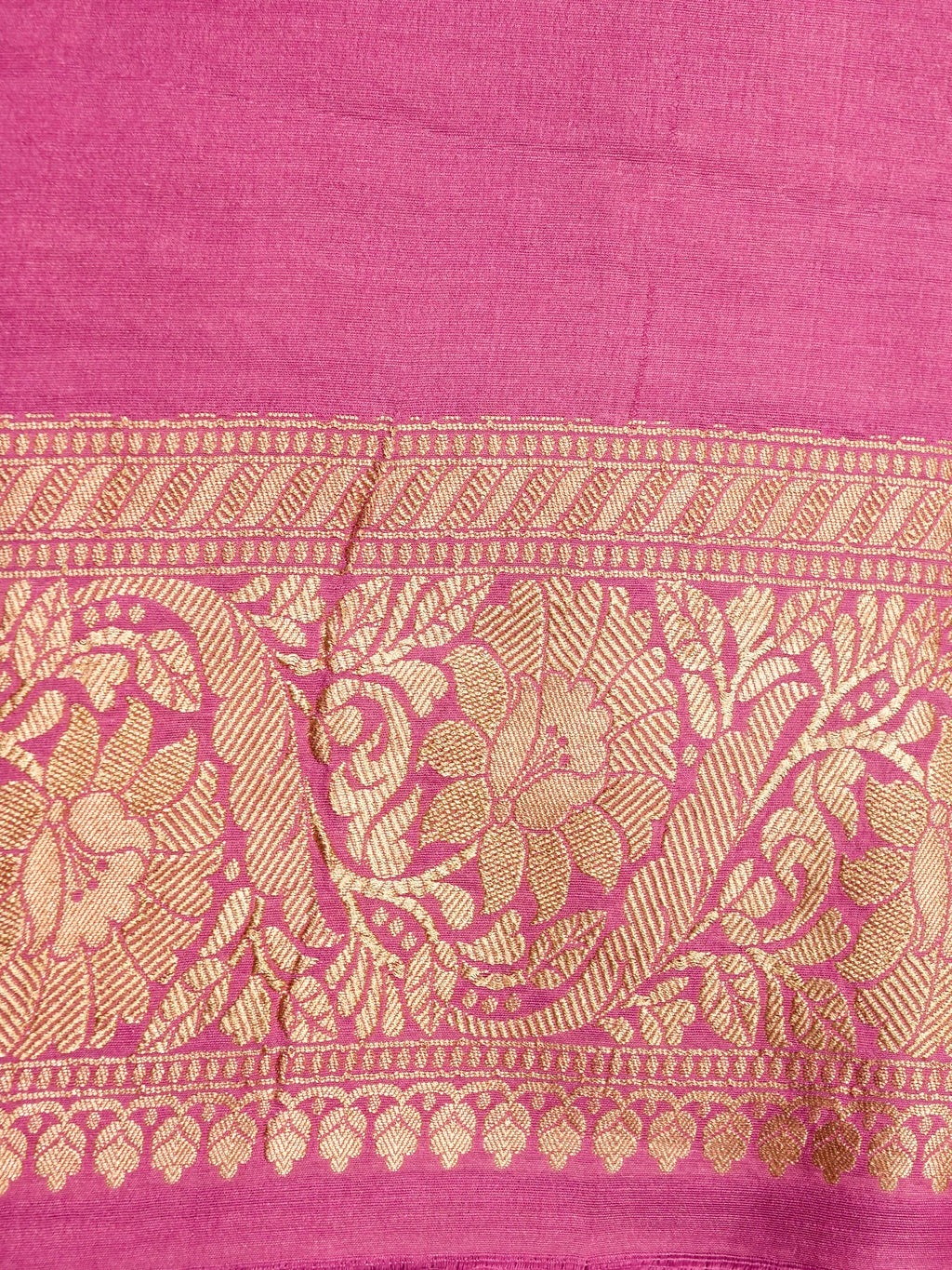 Handwoven Pink Banarasi Monga Silk Saree