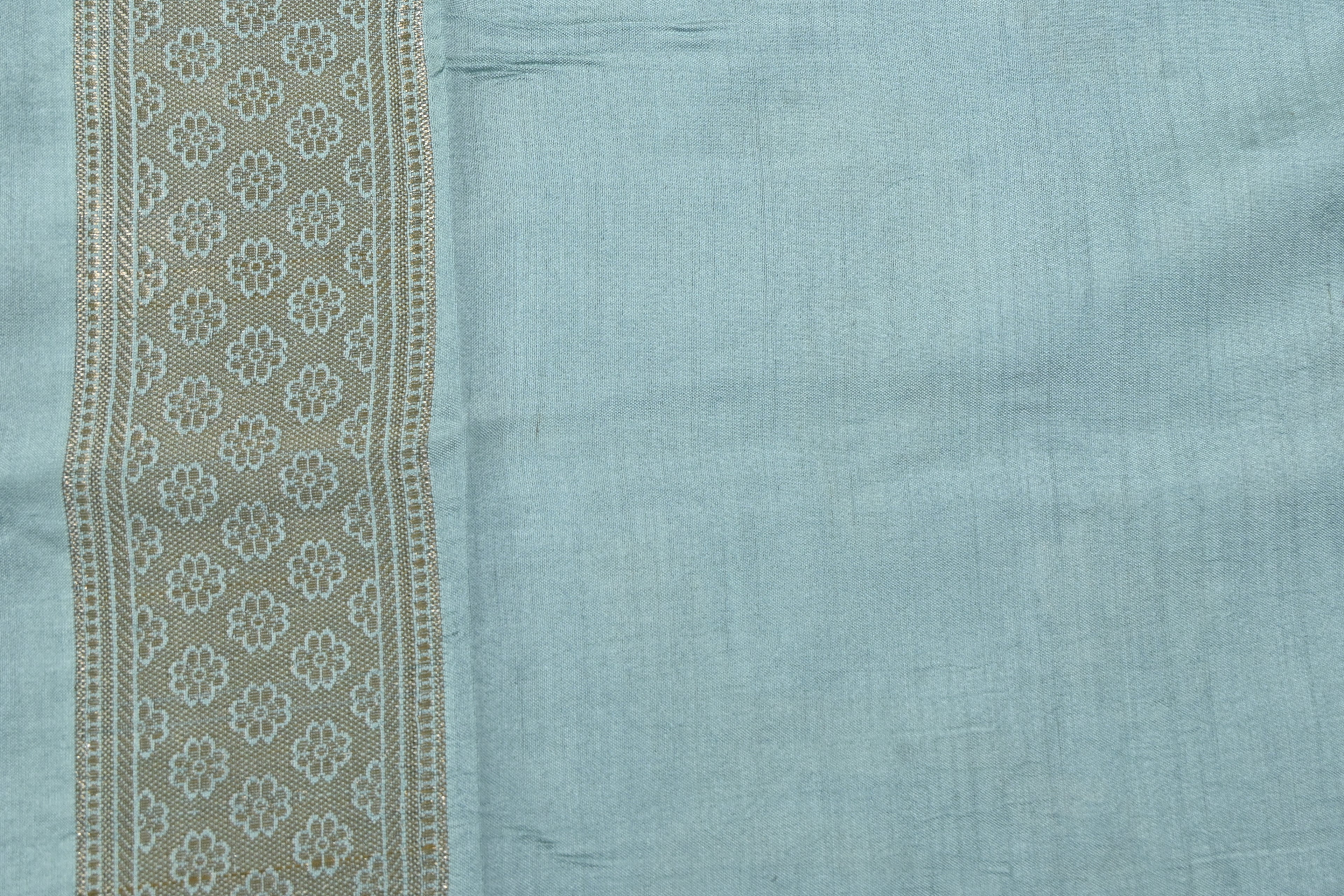 Lite Blue Pure Banarasi Moonga Silk Saree