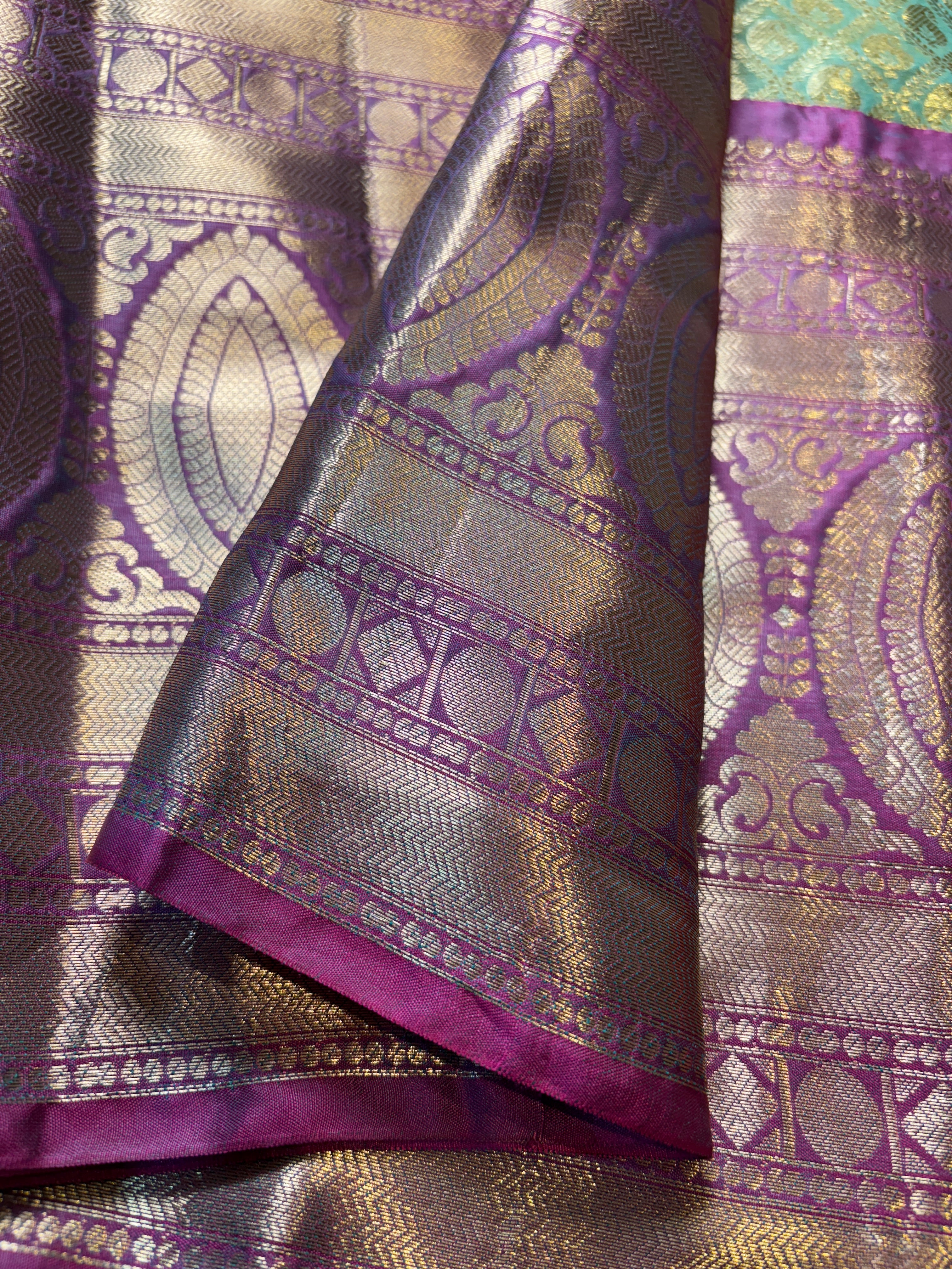 Contrast Banarasi Fancy Katan Brocade Silk Saree