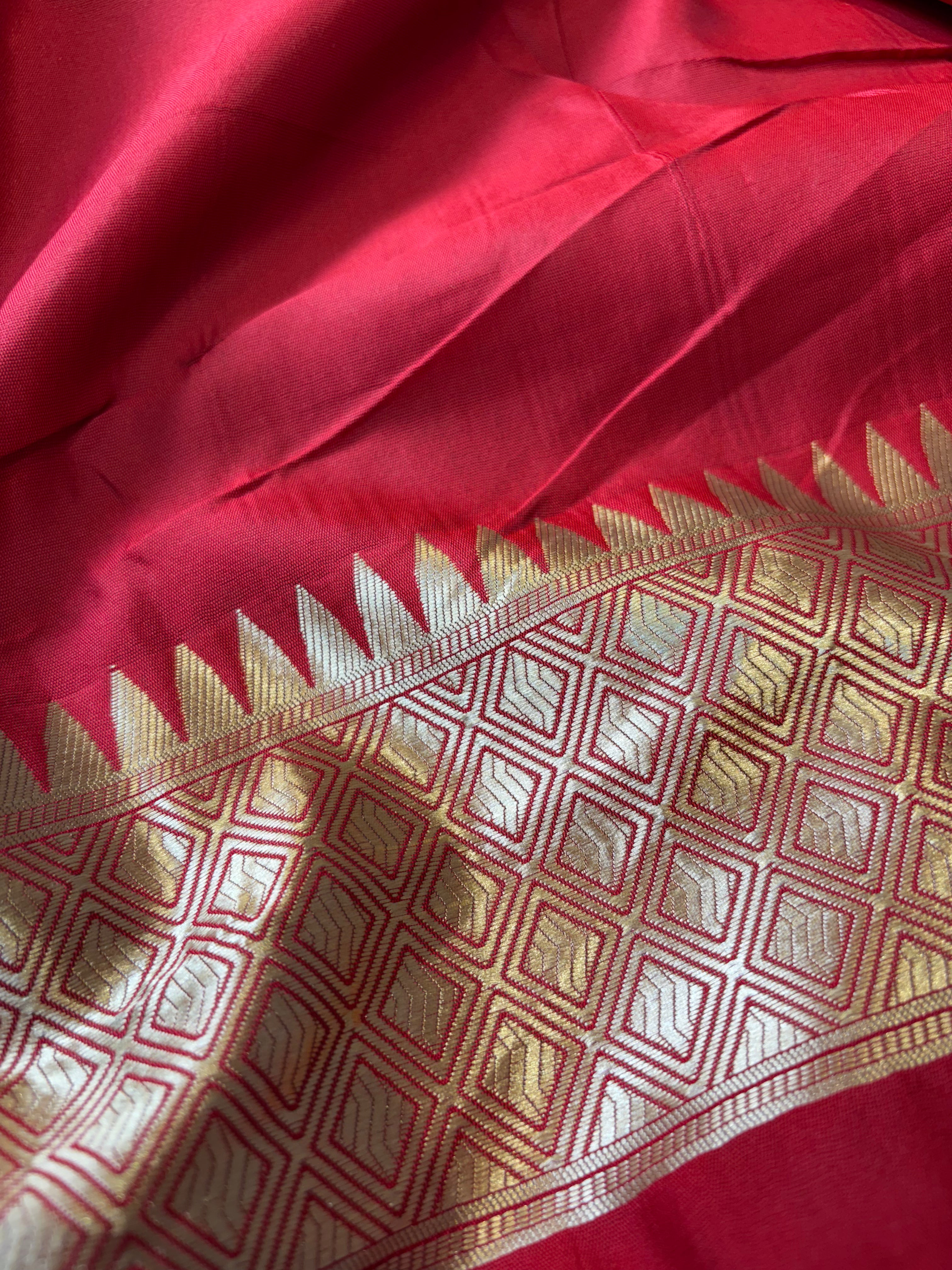 Red Banarasi Katan Saree