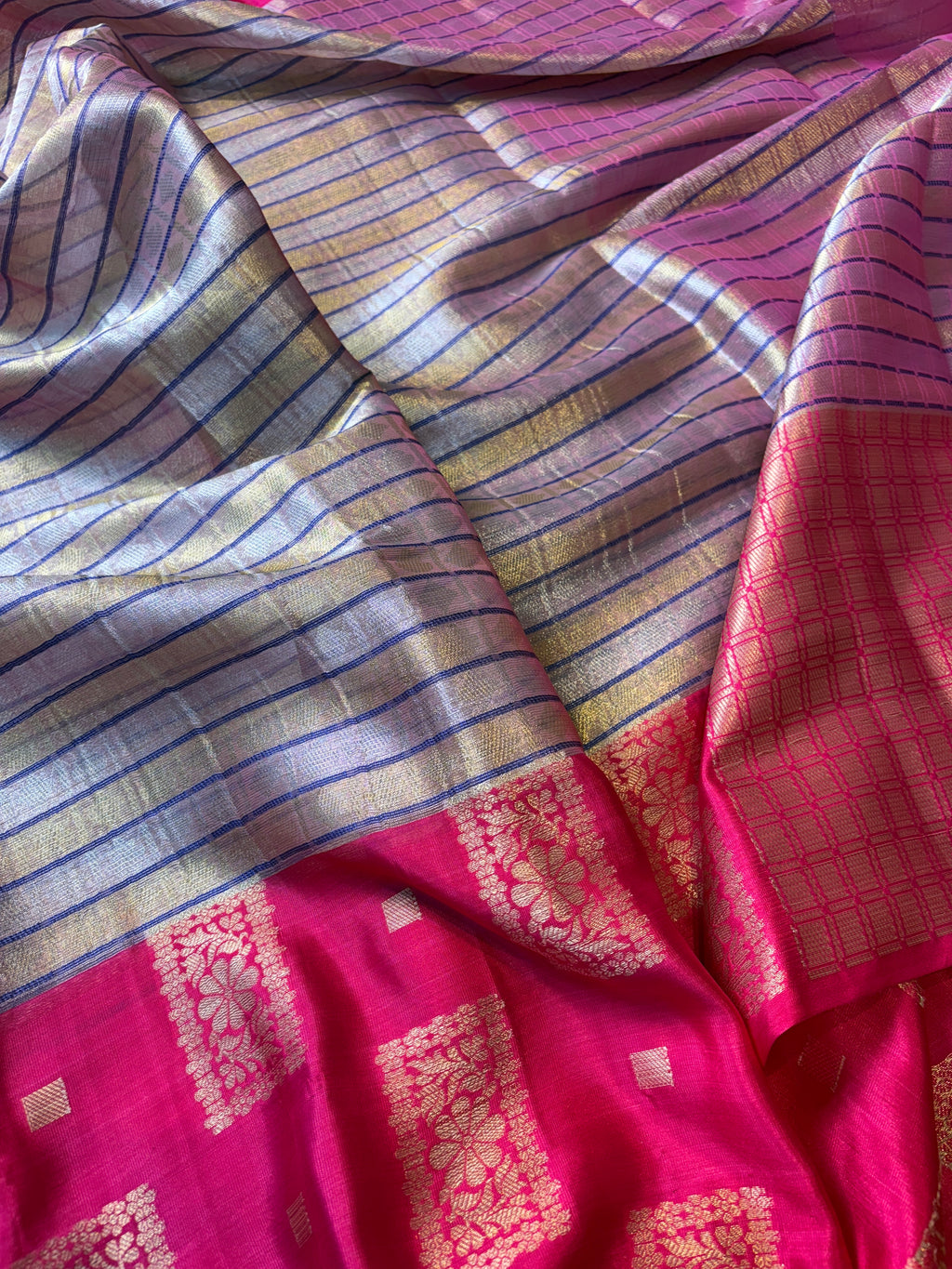 Contrast Banarasi Fancy Tissue Silk Saree