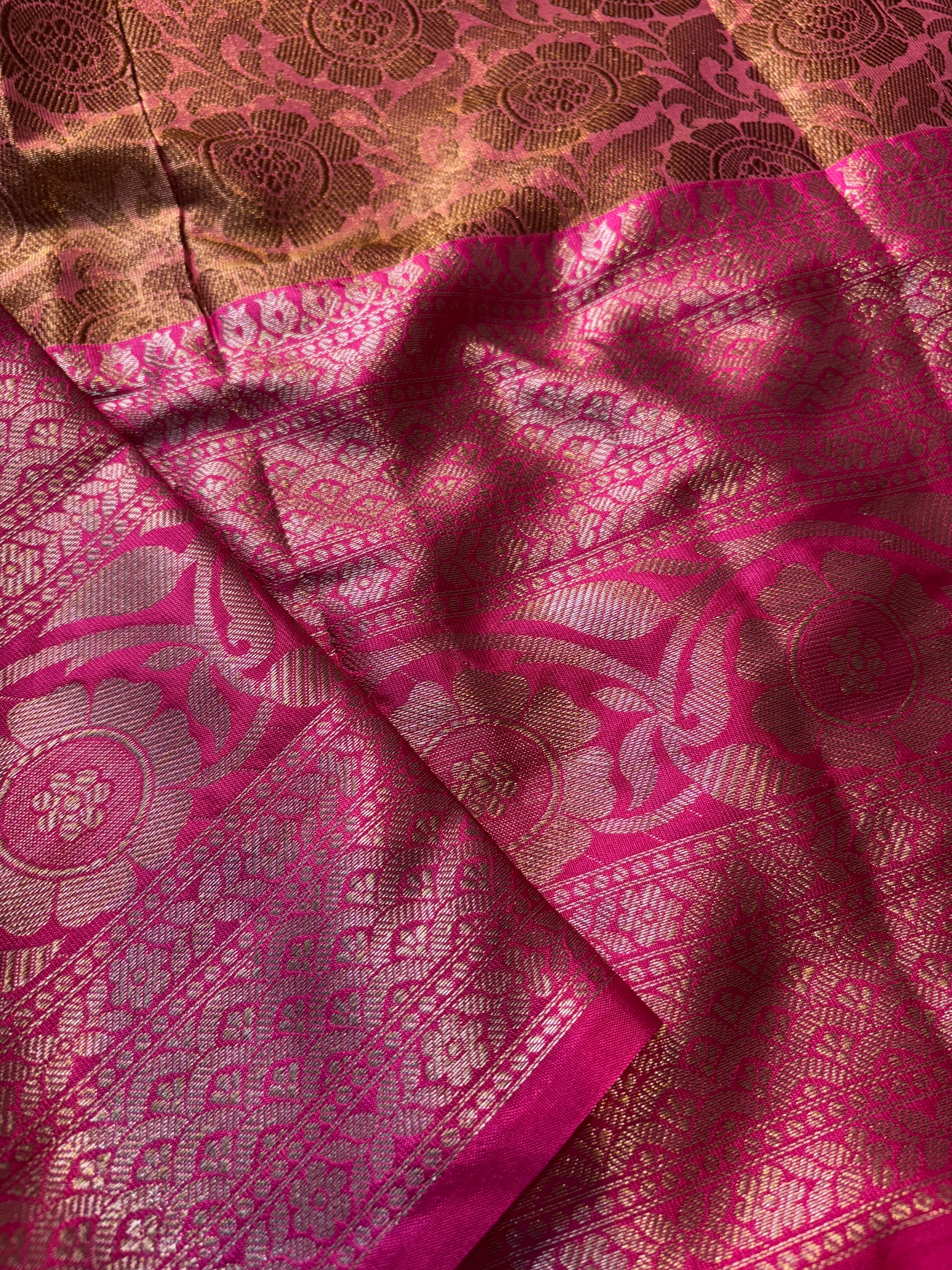 Contrast Banarasi Fancy Tissue Meena Saree