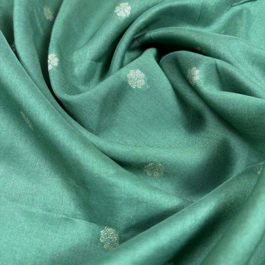 Olive Green Banarasi Mashru Silk Saree