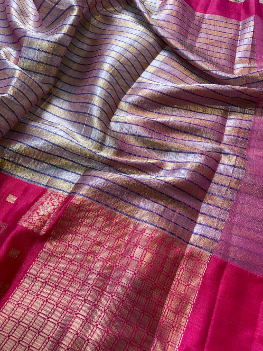 Contrast Banarasi Fancy Tissue Silk Saree