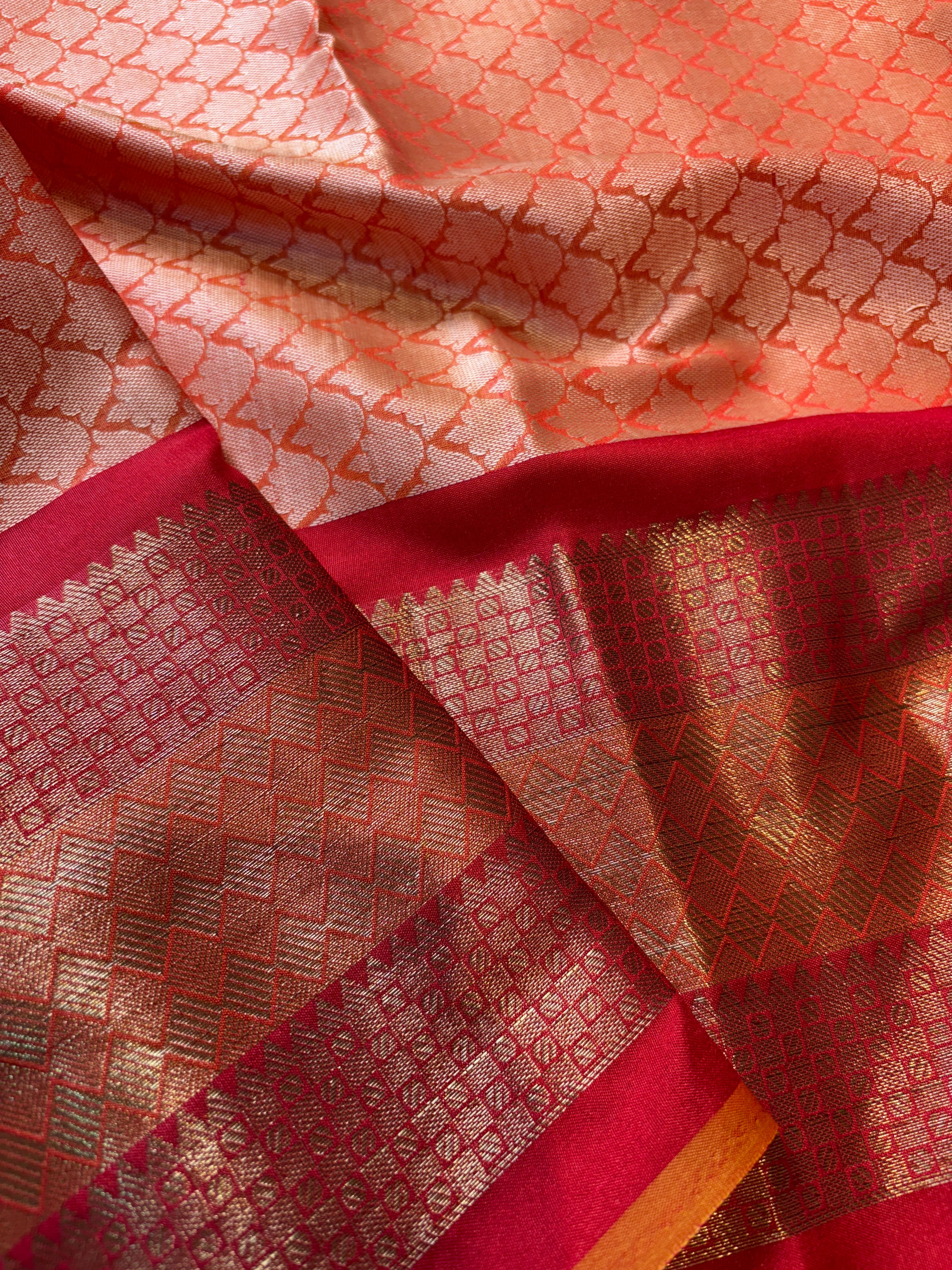 Pastel Yellow Banarasi Katan Tanchui Silk Saree