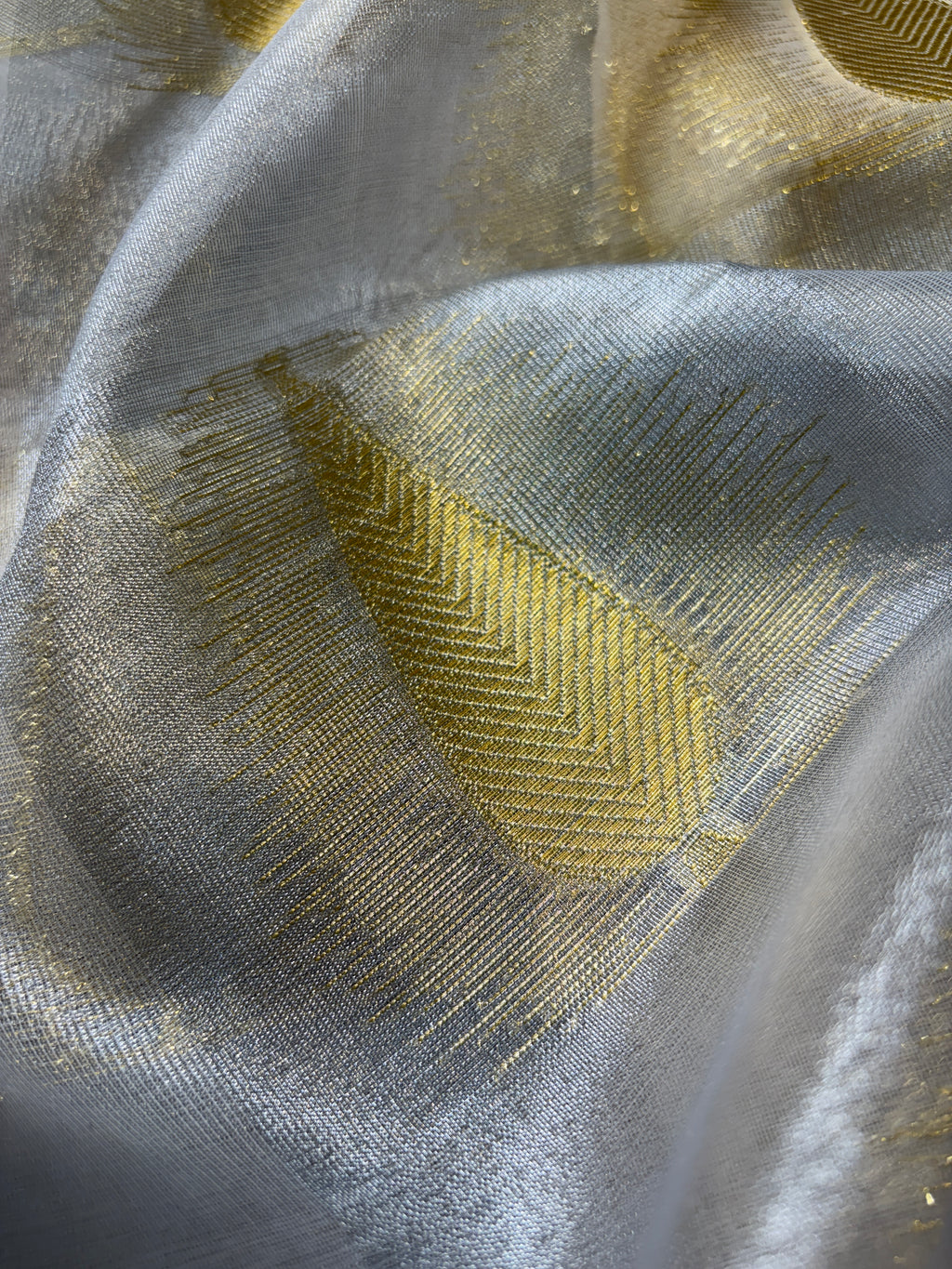 Sky Blue Banarasi Tissue Silk Saree