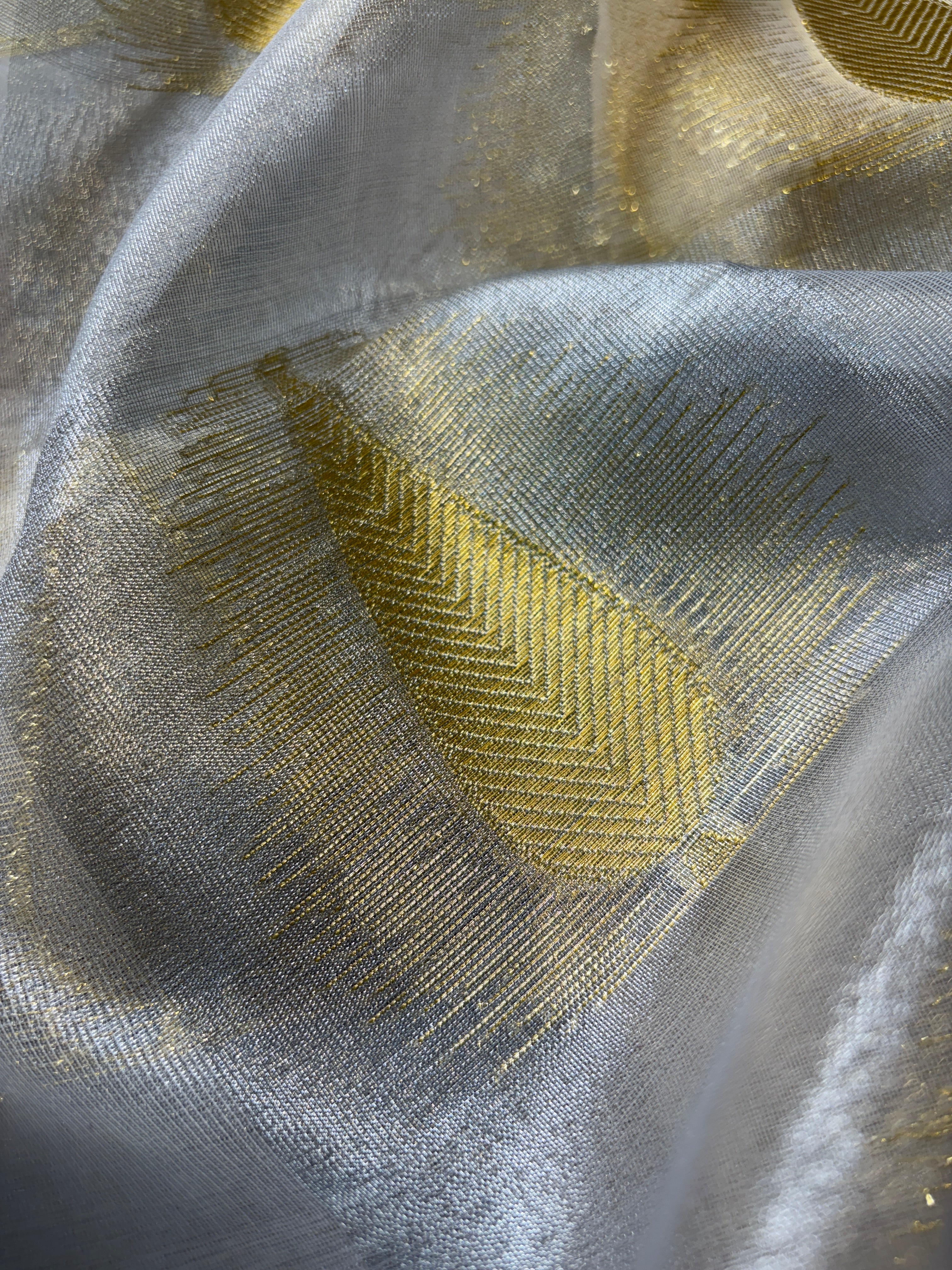 Sky Blue Banarasi Tissue Silk Saree