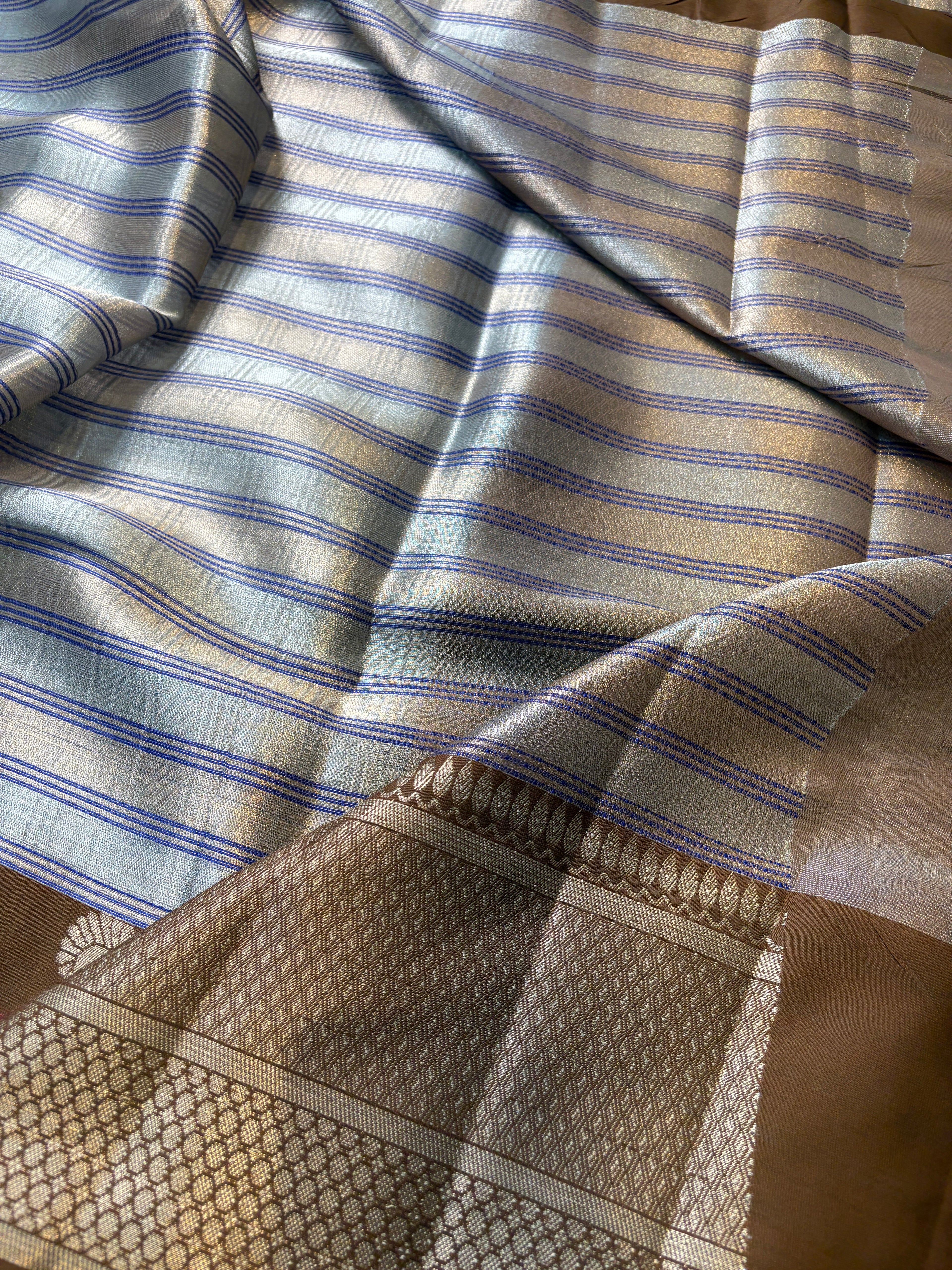 Contrast Banarasi Fancy Tissue Meena Silk Saree